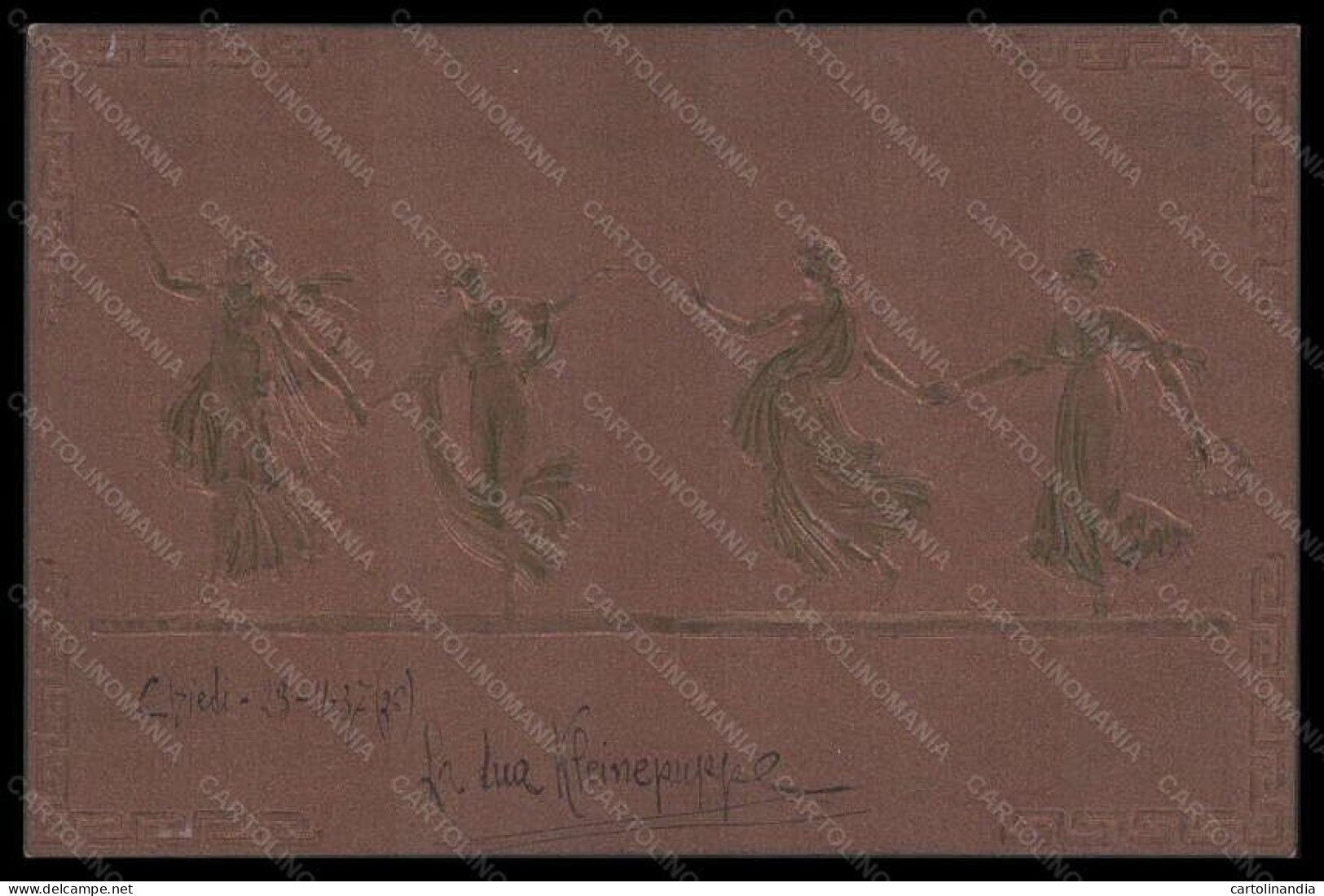 Artist Signed Illustratori OPF Vestals Lady Dance Relief Postcard VK6154 - Otros & Sin Clasificación