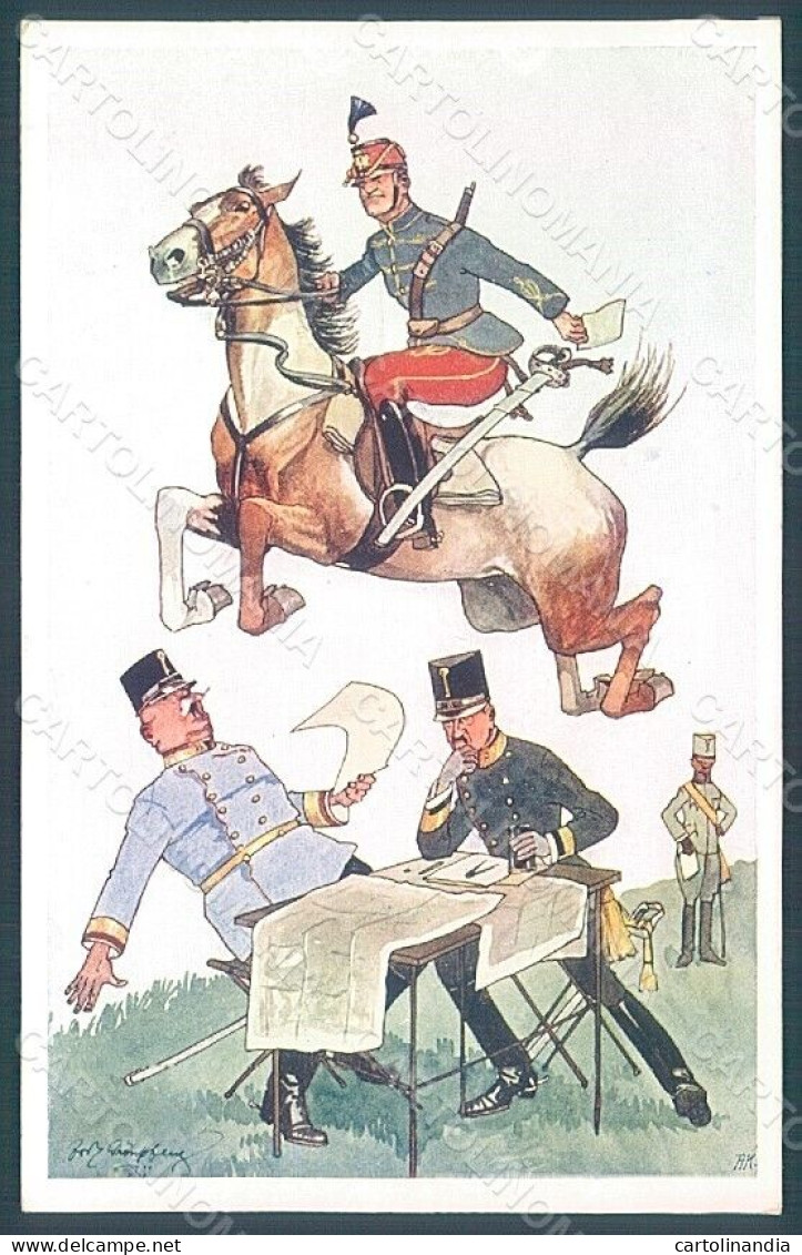 Artist Signed Schoenpflug F. Army Soldier Horse B.K.W.I. 469-1 Postcard HR2472 - Autres & Non Classés