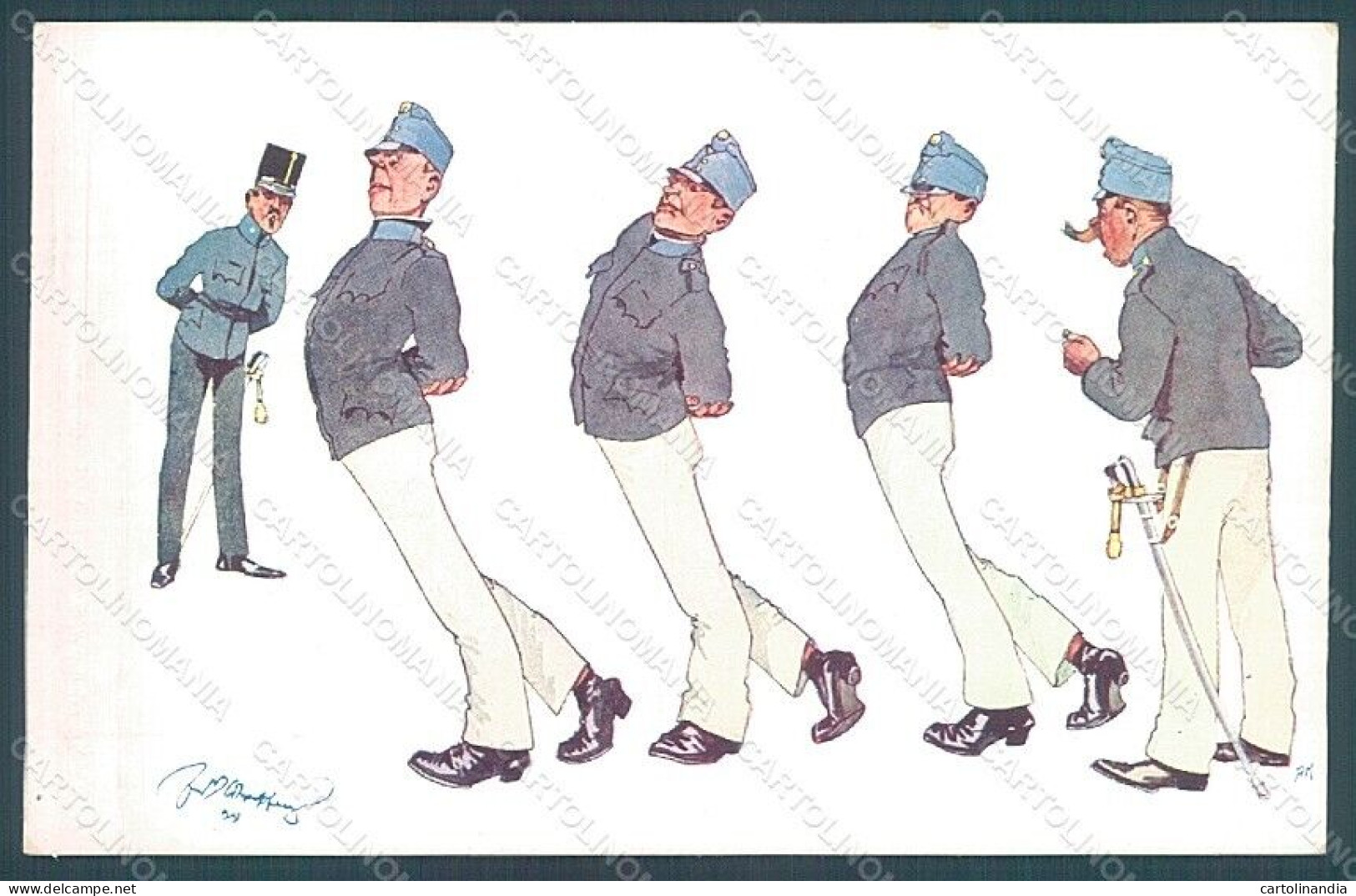 Artist Signed Schoenpflug F. Army Soldier B.K.W.I. 968-4 Postcard HR2458 - Autres & Non Classés