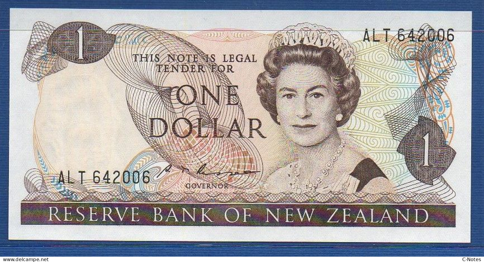 NEW ZEALAND  - P.169b – 1 Dollar ND (1981 - 1992) UNC, S/n ALT 642006 - Nieuw-Zeeland