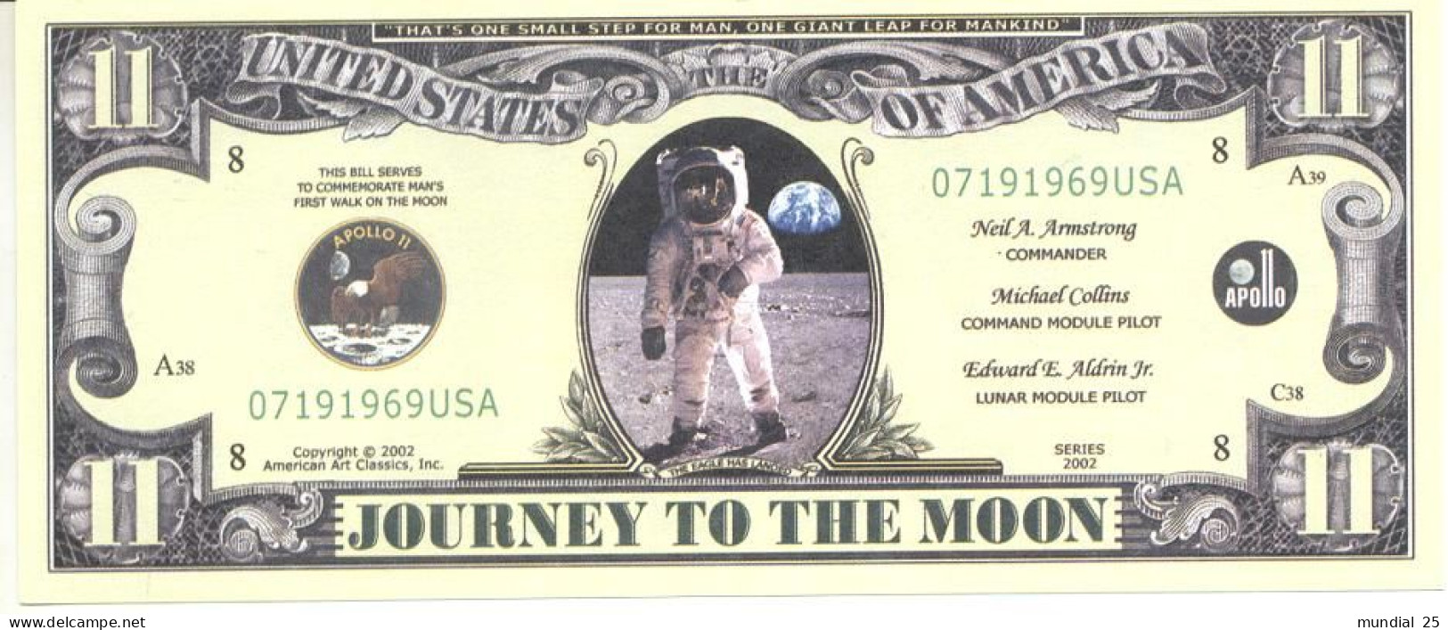 NOVELTY MONEY - JOURNEY TO THE MOON - Other & Unclassified