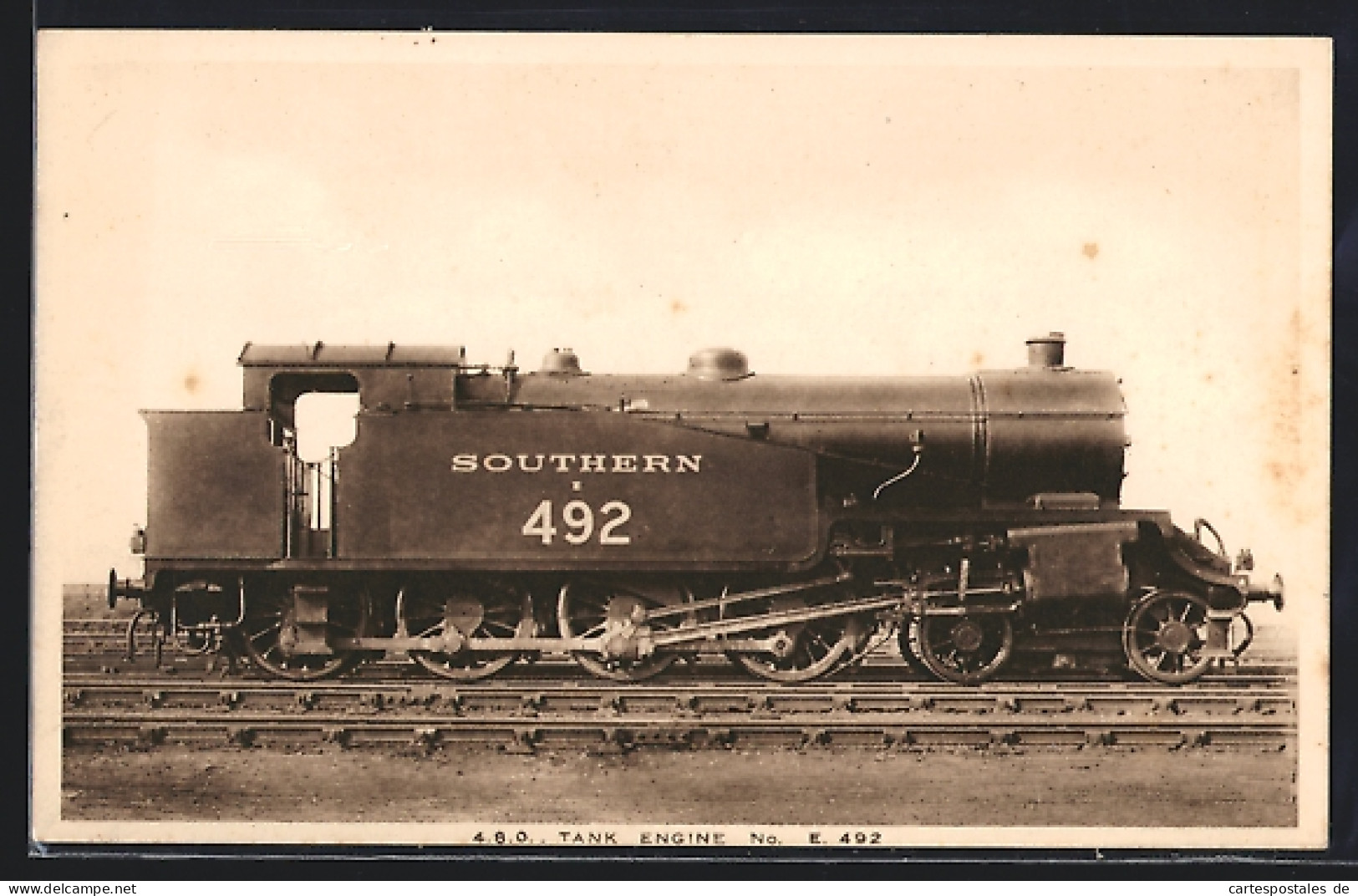 Pc Englische Eisenbahn-Lokomotive No. 492 Der Southern Railway  - Eisenbahnen