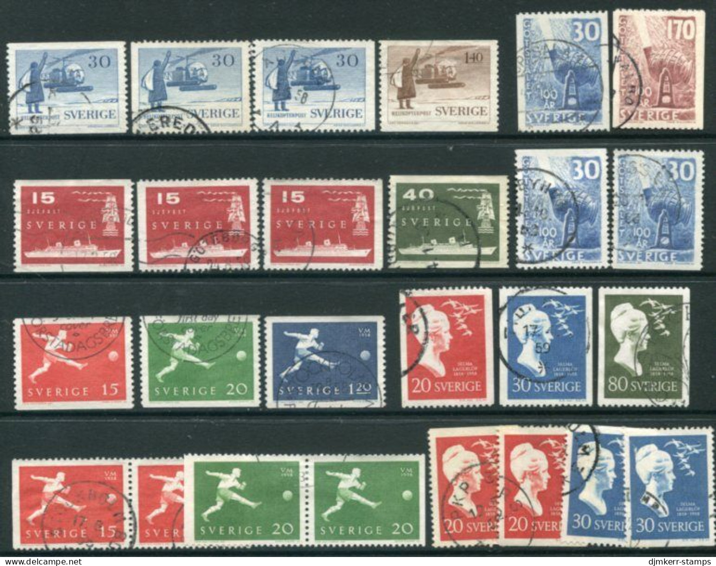 SWEDEN 1958 Complete Issues Used  Michel 434-45 - Usati