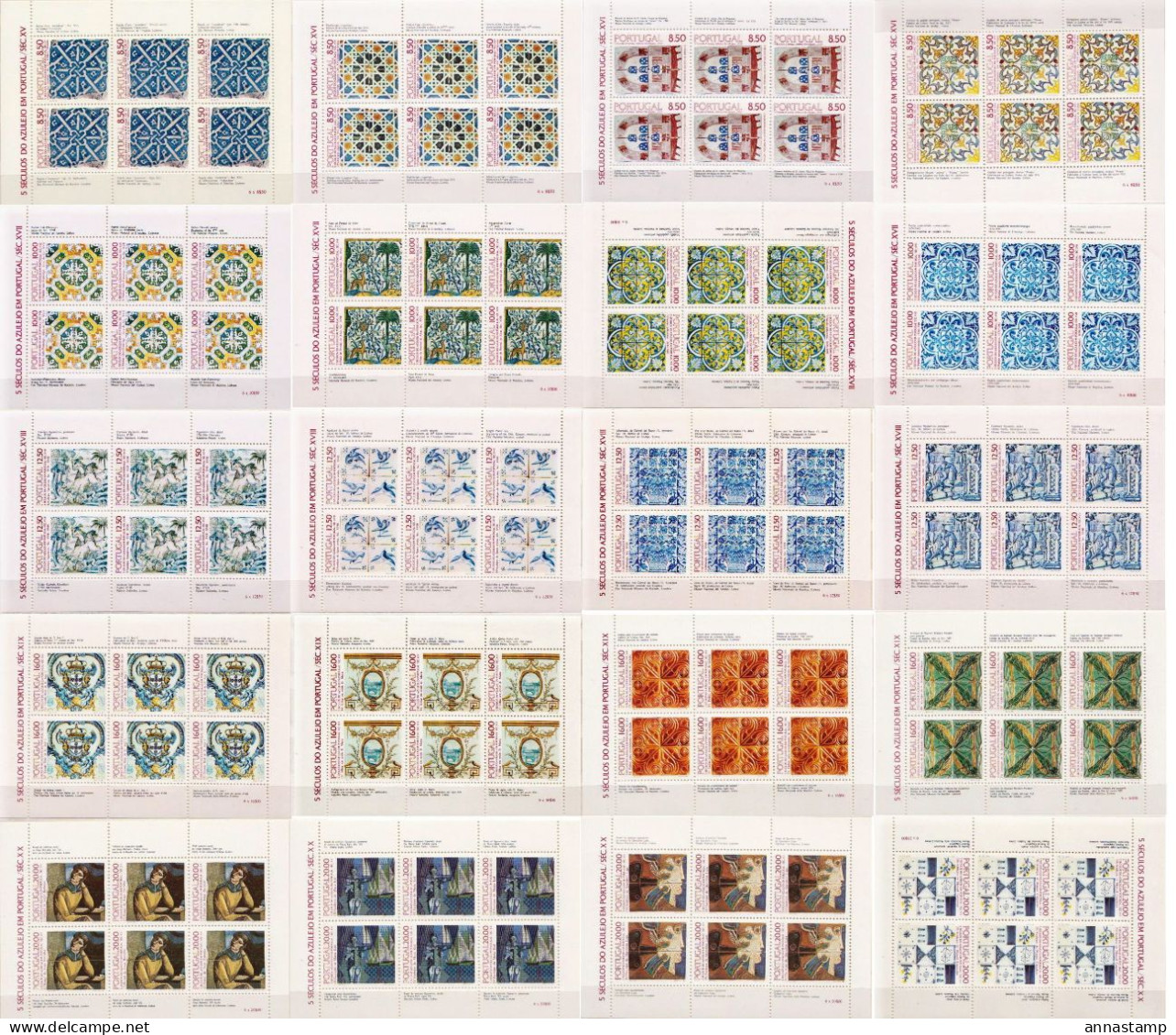 Portugal 20 MNH SSs - Porcelain