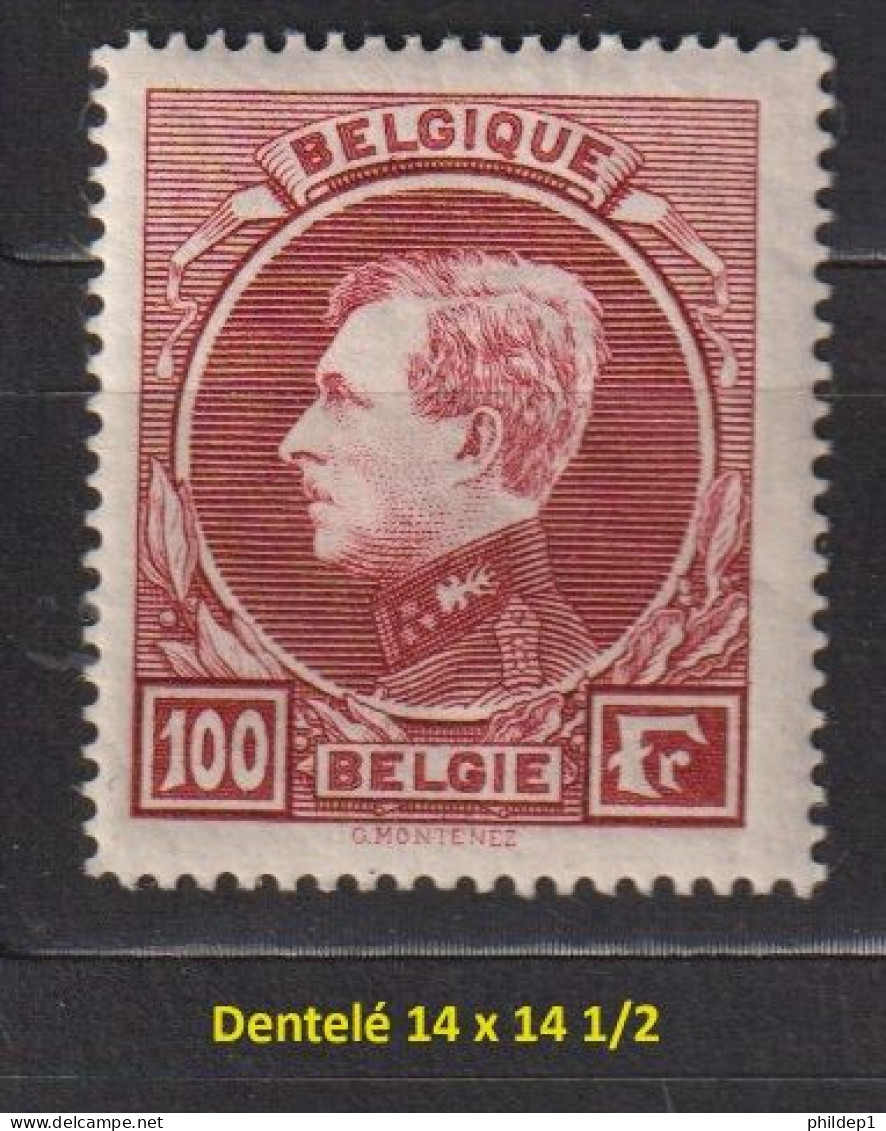 Belgique: COB N° 292A (14 X 14 1/2) *, MH, Neuf(s). Mais Quelle Nuance ?? TTB !!! - 1929-1941 Gran Montenez