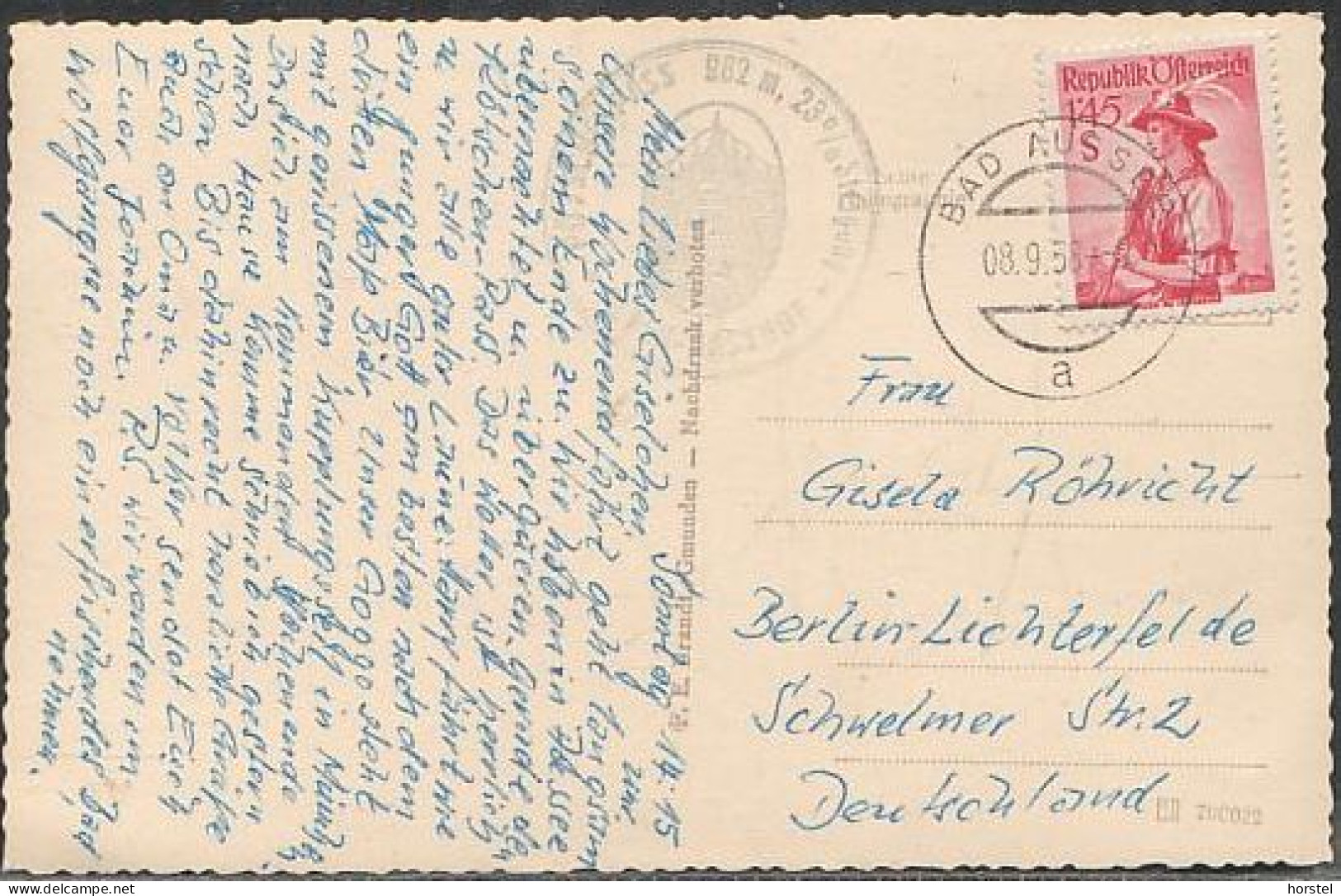 Austria - 8992 Altaussee - Alte Ortsansicht Mit Trisselwand - Nice Stamp - Ausserland