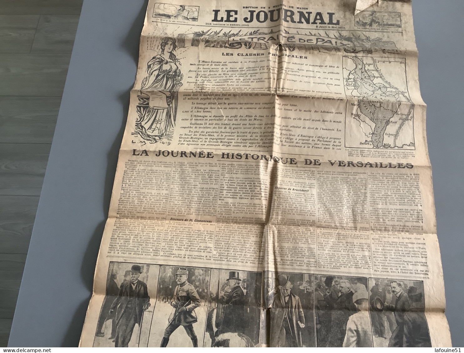 Le Journal.     Le Traite De Paix.   WW1.  Militaria.   VERSAILLES.     1919 - Other & Unclassified