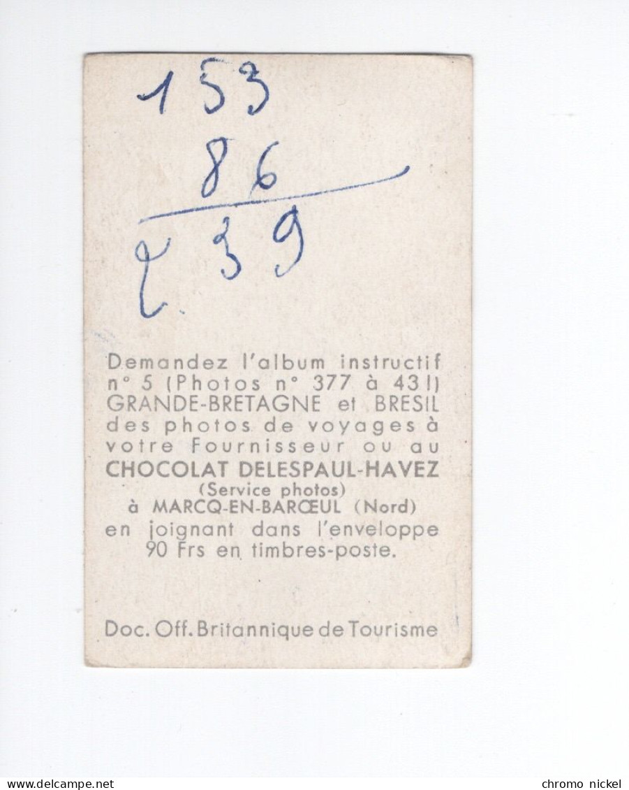 Chromo Ecosse Scotland Cornemuse Bien Pub: Chocolat Delespaul-Havez 65 X 40 Mm 2 Scans - Other & Unclassified