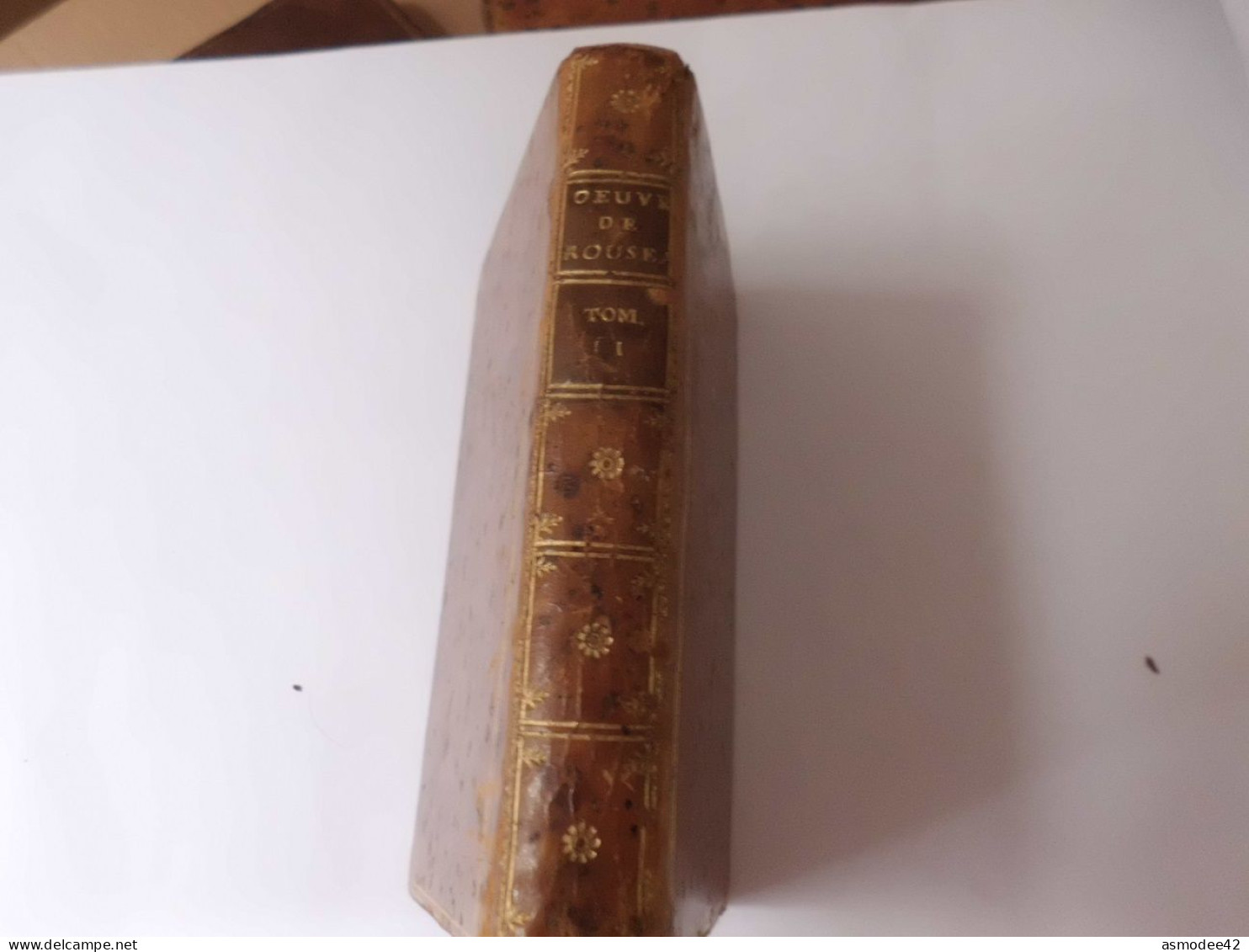 OEUVRES  DE ROUSSEAU   1781 TOME 2 SEUL  LIVRE ANCIEN XVIIIème  DIM 12,5 X 7,5 Cm - 1701-1800