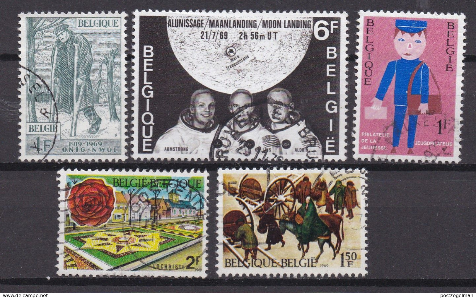 BELGIUM,1969, Used Stamp(s), Various Motives , M1558=1568 , Scan 10463,    5 Values Only - Gebraucht