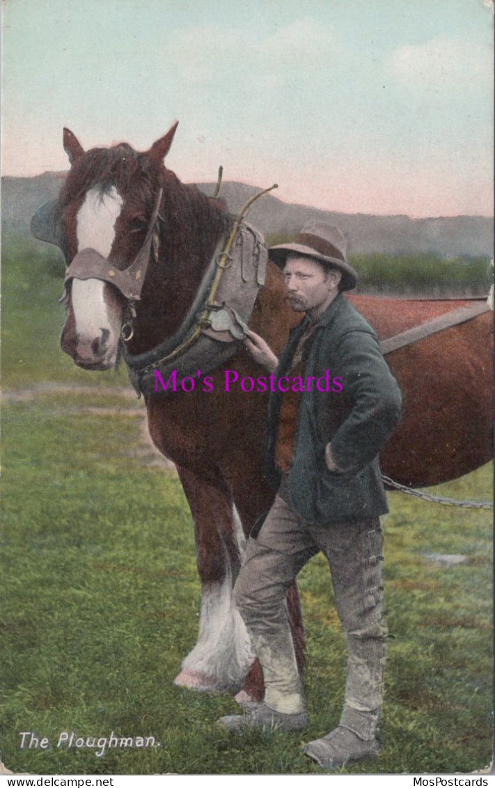 Farming Postcard - The Ploughman DZ157 - Landbouwers