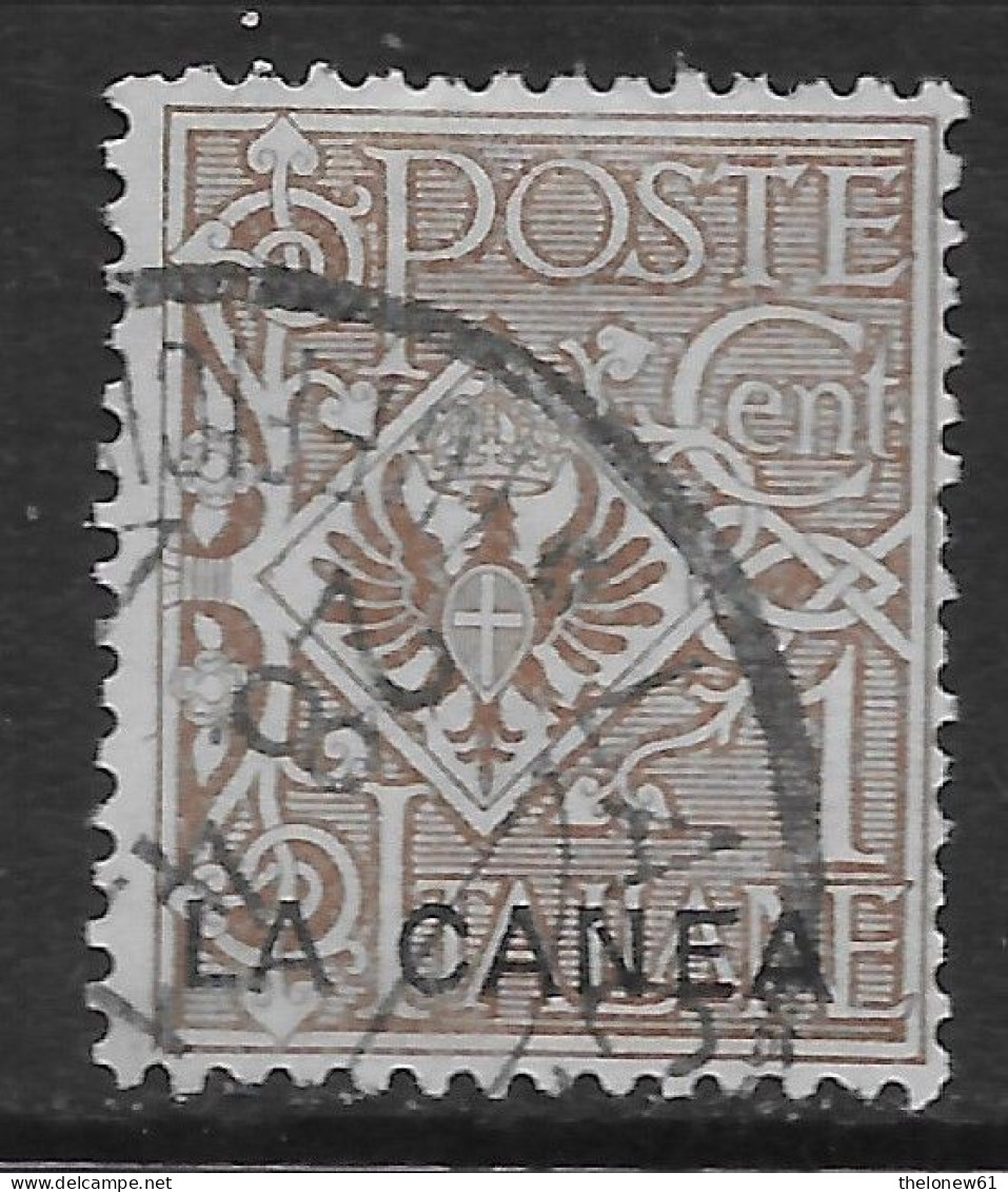 Italia Italy 1905 Estero La Canea Floreale C1 Sa N.3 US - Sonstige & Ohne Zuordnung