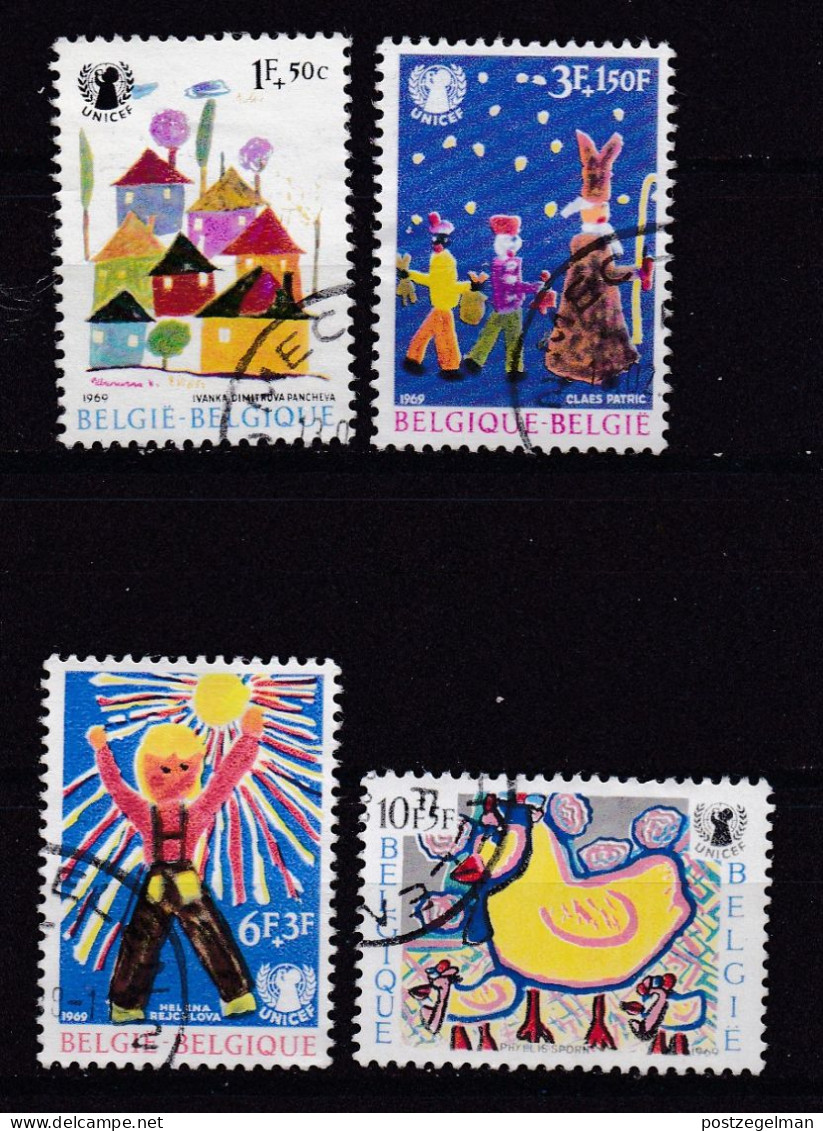 BELGIUM,1969, Used Stamp(s), UNICEF Filanthropy Funds , M1551-1554 , Scan 10461, - Usados