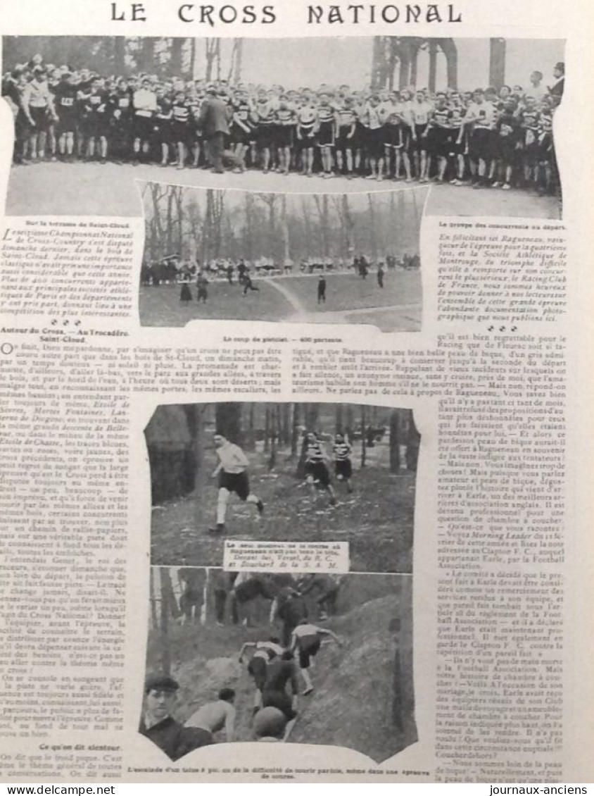 1904  LE CROSS CONTRY NATIONAL - RAGUENEAU - PARC DE SAINT CLOUD - SOCIÉTÉ ATHLÉTIQUE MONTROUGE - RACING CLUB DE FRANCE - 1900 - 1949