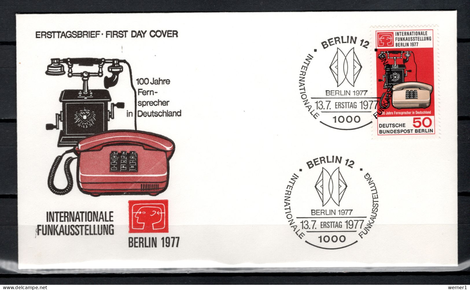 Germany - Berlin 1977 Space, Telephone Centenary Stamp On FDC - Europe