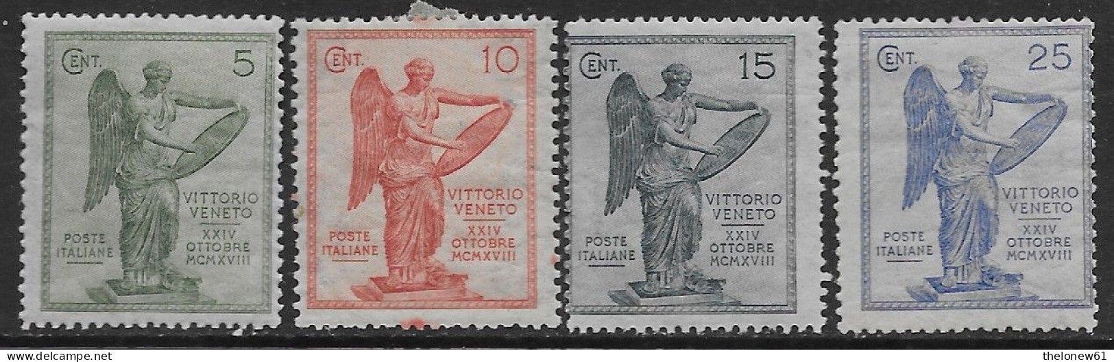 Italia Italy 1921 Regno Vittoria Sa N.119-122 Completa Nuova MH * - Mint/hinged