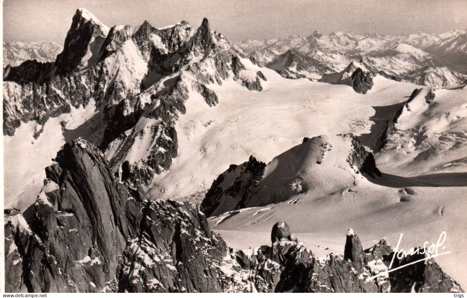 Chamonix Mont Blanc (Vue Aérienne) - L'Aiguille Du Midi, La Vallée Blanche, Les Grandes Jorasses & La Dent Du Géant - Chamonix-Mont-Blanc