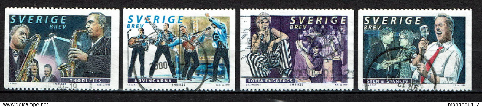 Sweden 1999 - Yv 2125/28 - Music Artists, Muziek, Groupes De Musique De Danse - Used - Oblitérés