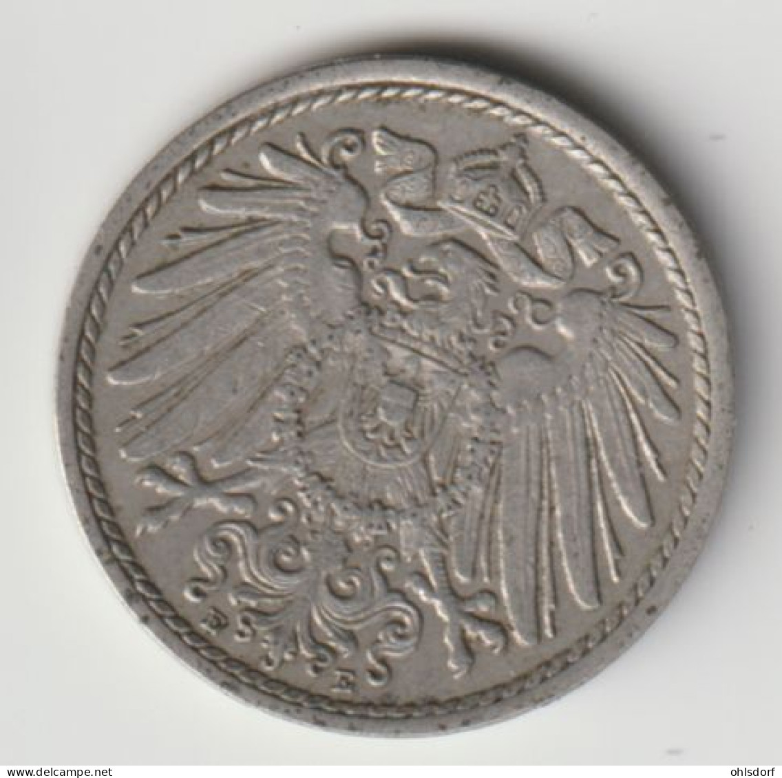 DEUTSCHES REICH 1913 E: 5 Pfennig, KM 11 - 5 Pfennig