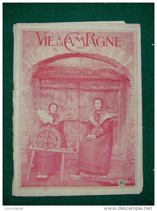 LA VIE à LA CAMPAGNE Du 15 Décembre 1923  MAISONS MEUBLES DAUPHINOIS LYONNAIS SAVOYARDS - 1900 - 1949