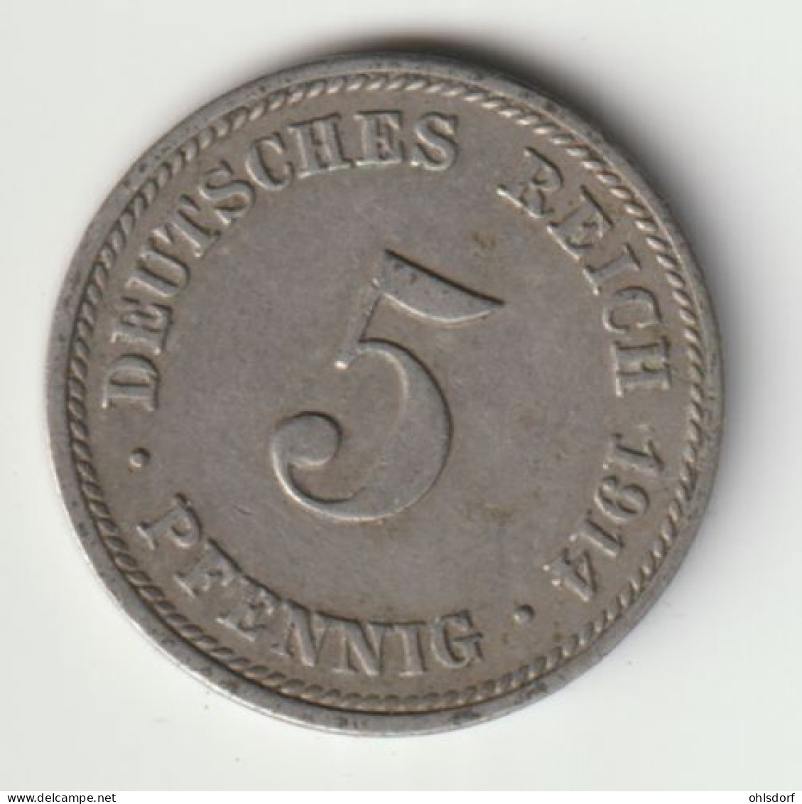 DEUTSCHES REICH 1914 D: 5 Pfennig, KM 11 - 5 Pfennig