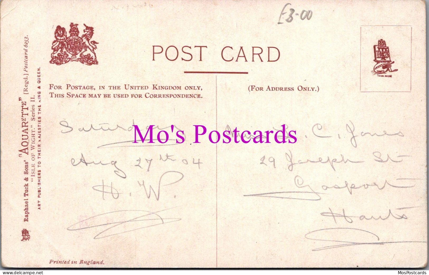 Royal Navy Postcard - H.M.S St Vincent, Portsmouth  DZ158 - Guerre