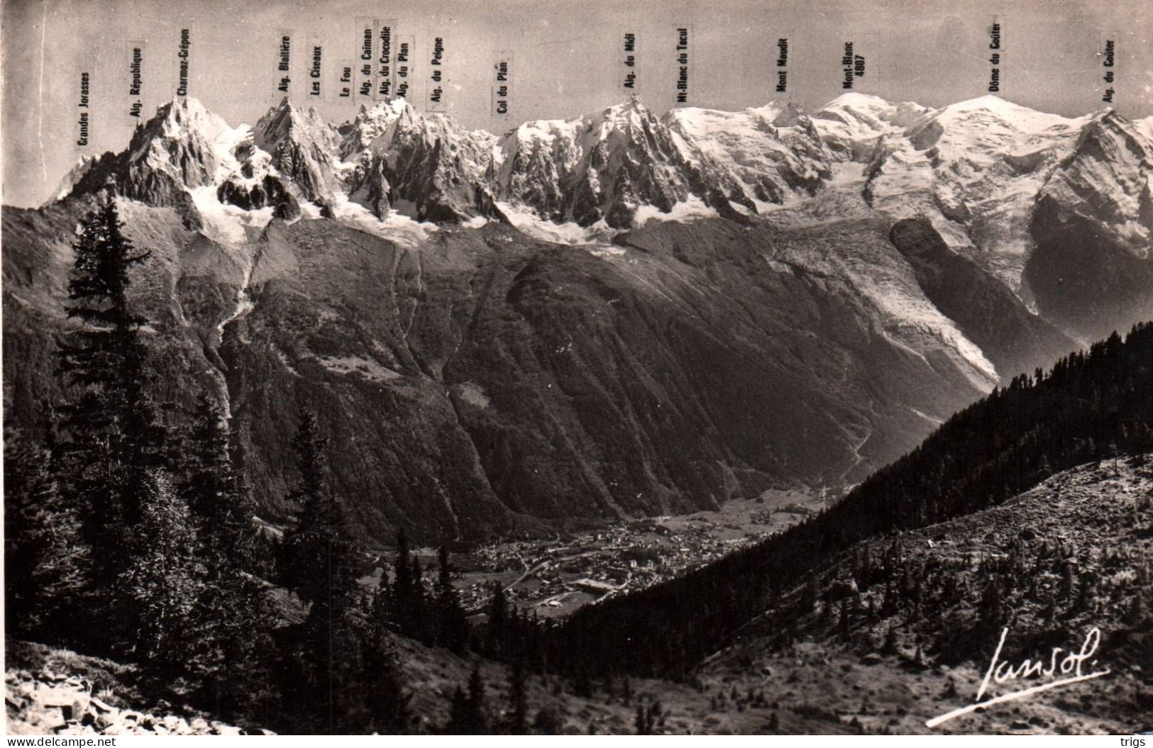 Chamonix Mont Blanc - Panorama De La Chaîne Des Aiguilles Et Du Mont Blanc Vu Depuis Le Chemin De La Flégère - Chamonix-Mont-Blanc