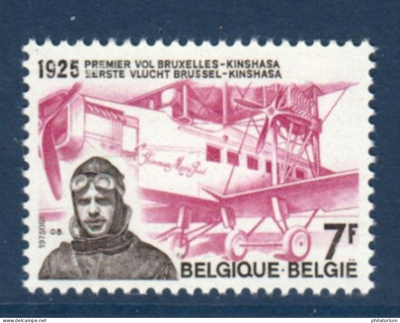 Belgique, België, **, Yv 1777, Mi 1834, SG 2404, Première Liaison Aérienne Bruxelles-Kinshasa, - Ungebraucht