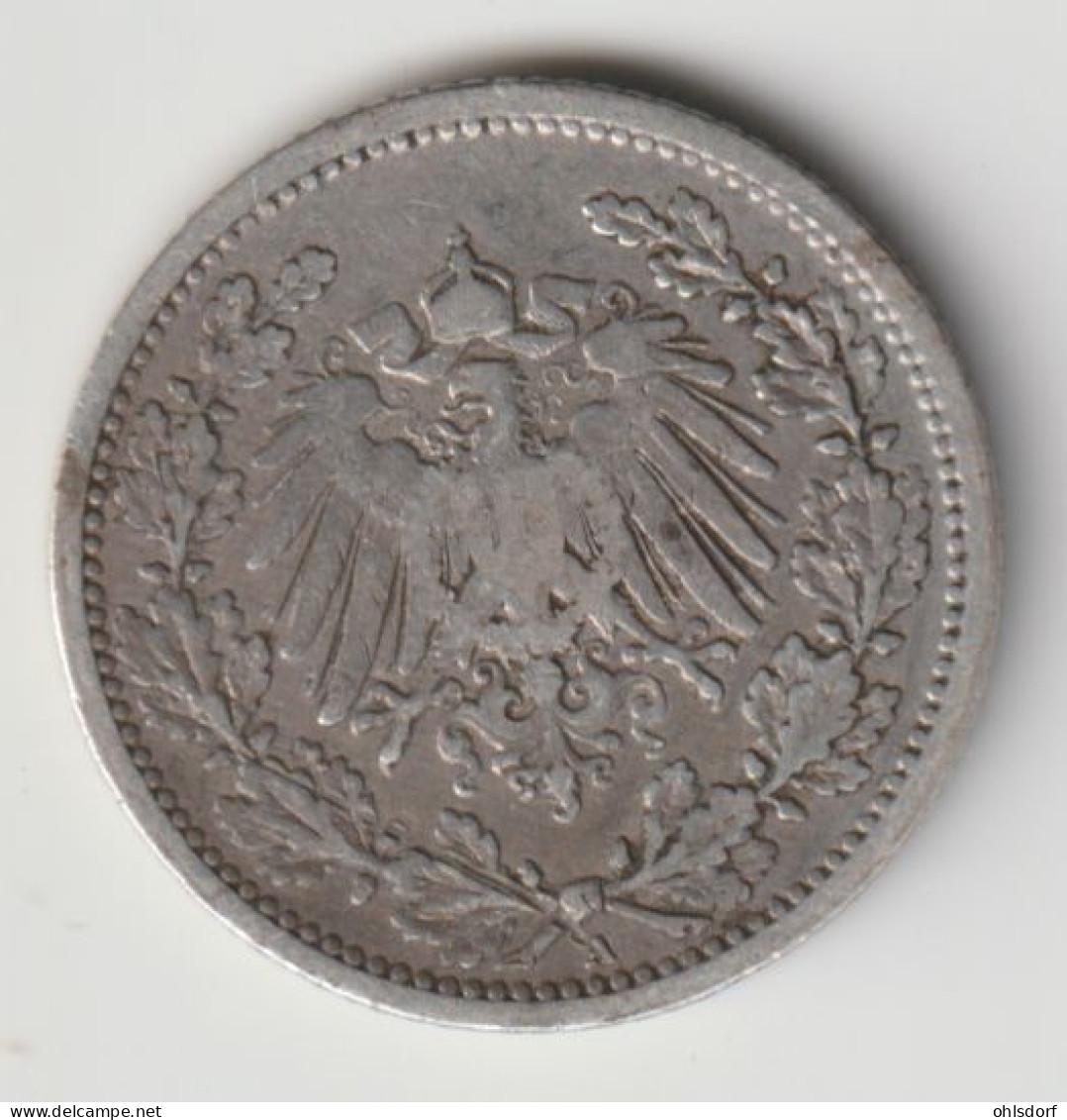 DEUTSCHES REICH 1905 A: 1/2 Mark, Silver, KM 17 - 1/2 Mark