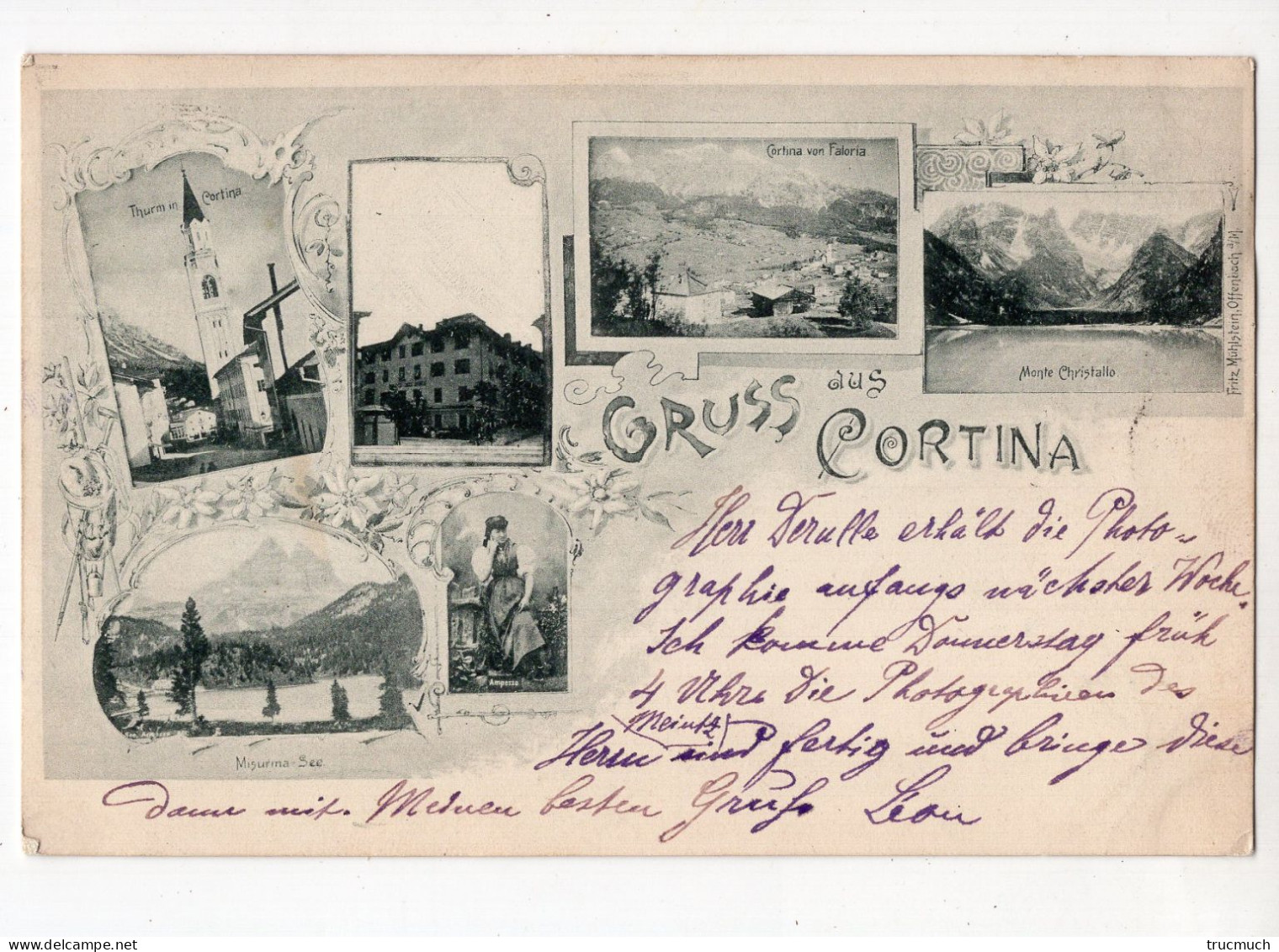 16 - Gruss Aus CORTINA *mini-vues**1901* - Belluno