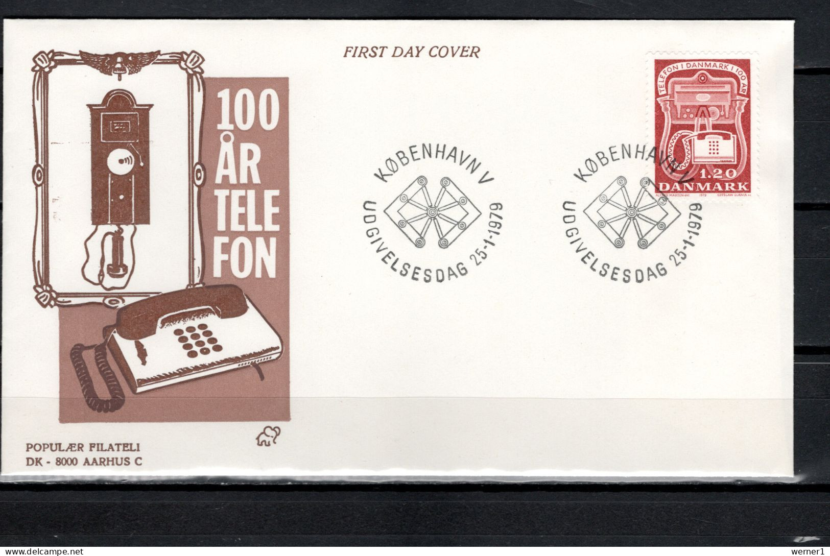 Denmark 1979 Space, Telephone Centenary Stamp On FDC - Europe