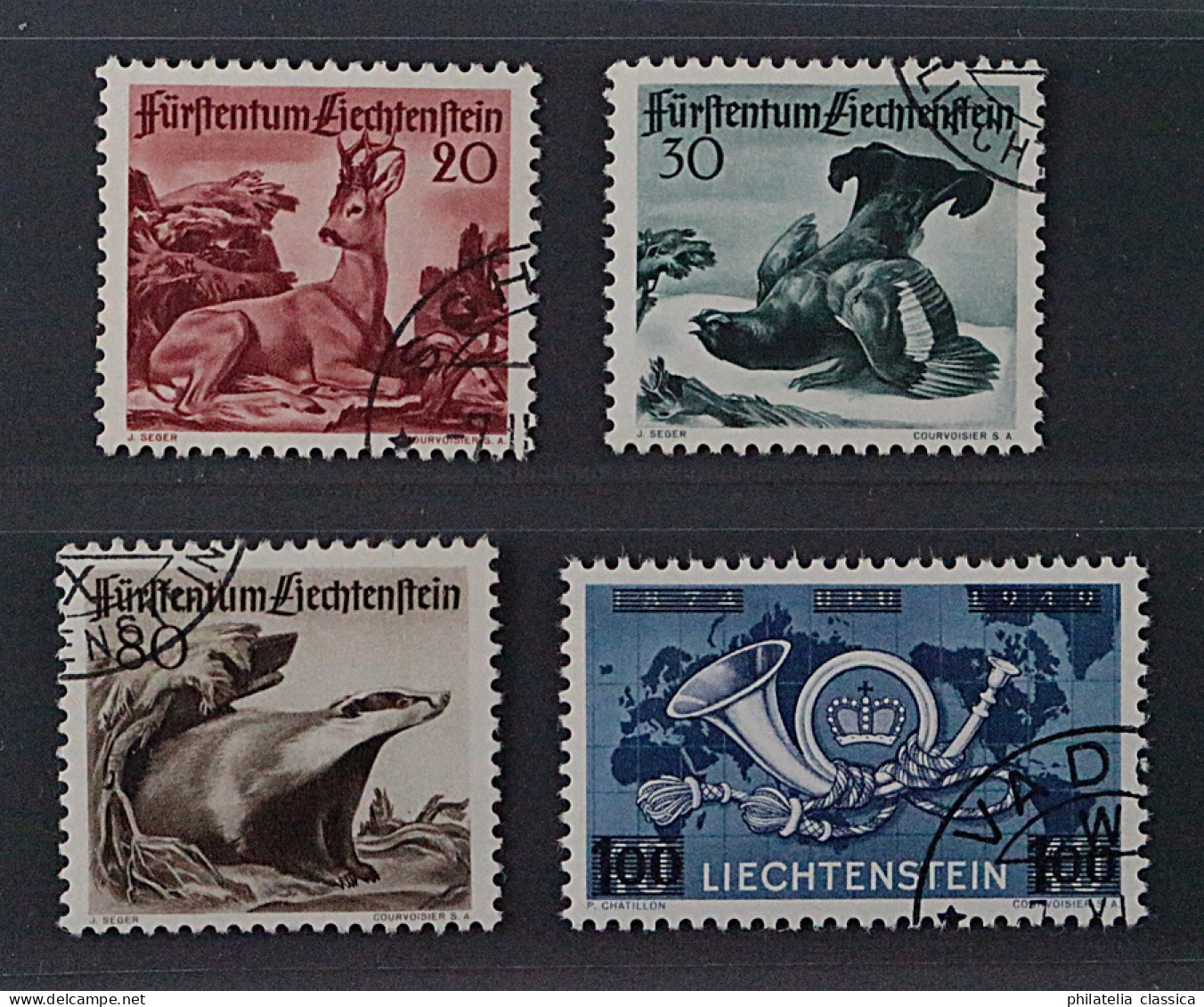 Liechtenstein 285-88, 1950 Tiere Und UPU-Aufdruck, Sauber Gestempelt, KW 175,- € - Gebraucht