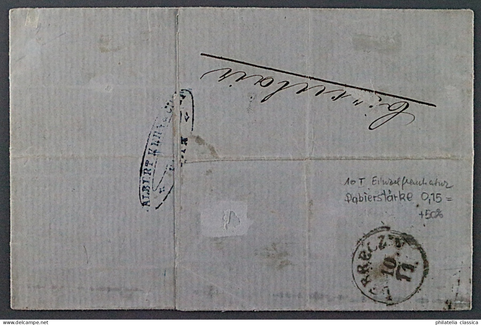 Österreich 10 I, 2 Kr. Seltene Type I Auf Brief Von PESTH, Geprüft KW 900,- € - Briefe U. Dokumente