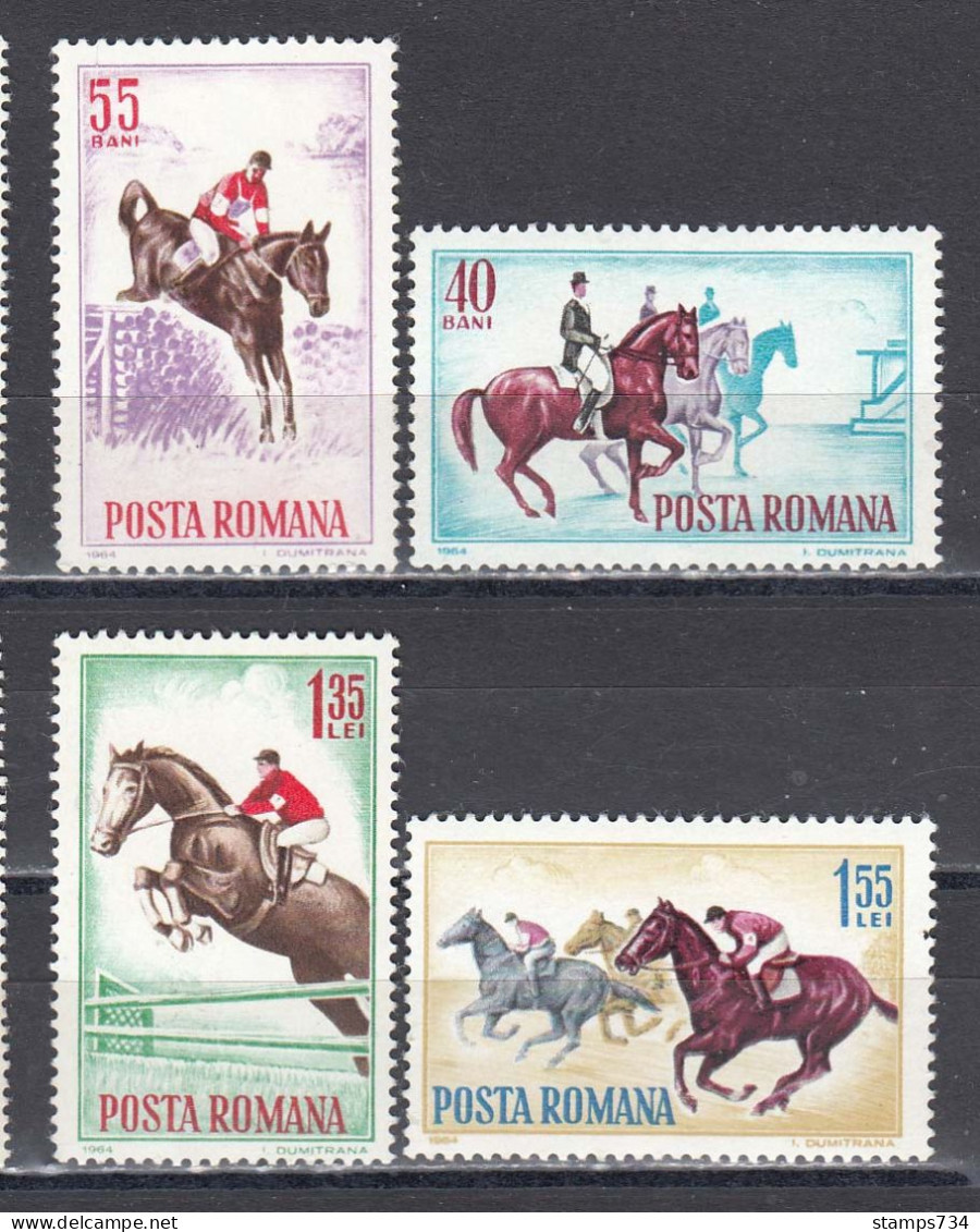 Romania 1964 - Equestrian Sport, Mi-Nr. 2276/79, MNH** - Nuovi