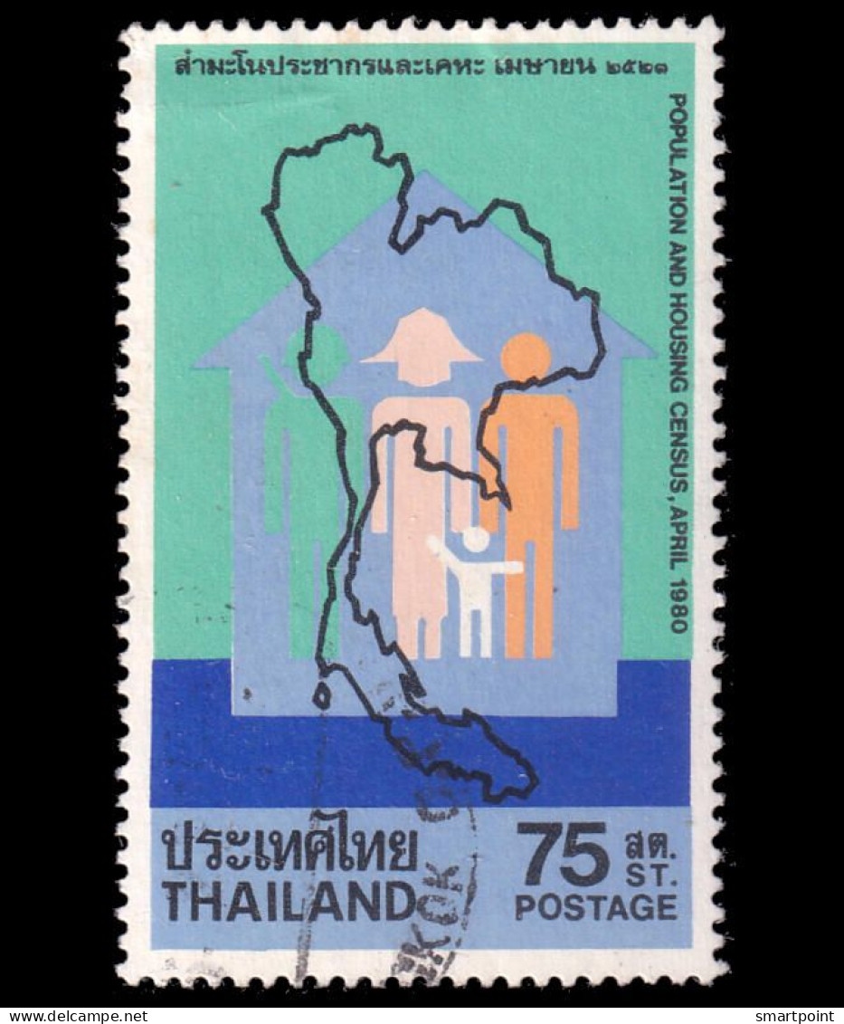 Thailand Stamp 1980 Population And Housing Census - Used - Thailand