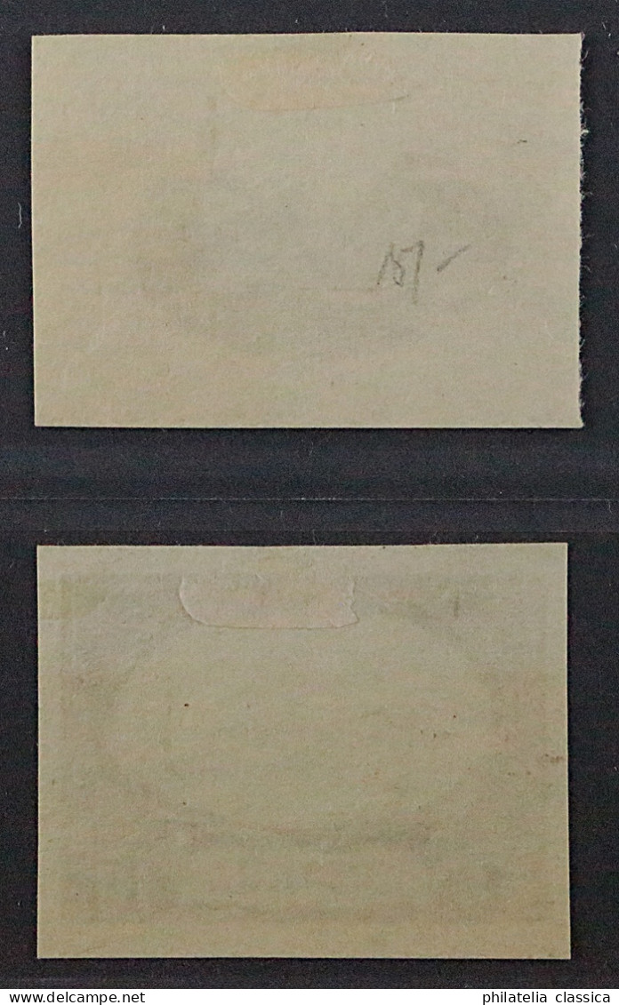 LIECHTENSTEIN 60 P 1, 1 Fr. Phasendrucke UNGEZÄHNT In Schwarz, SELTEN,  340,-€ - Unused Stamps