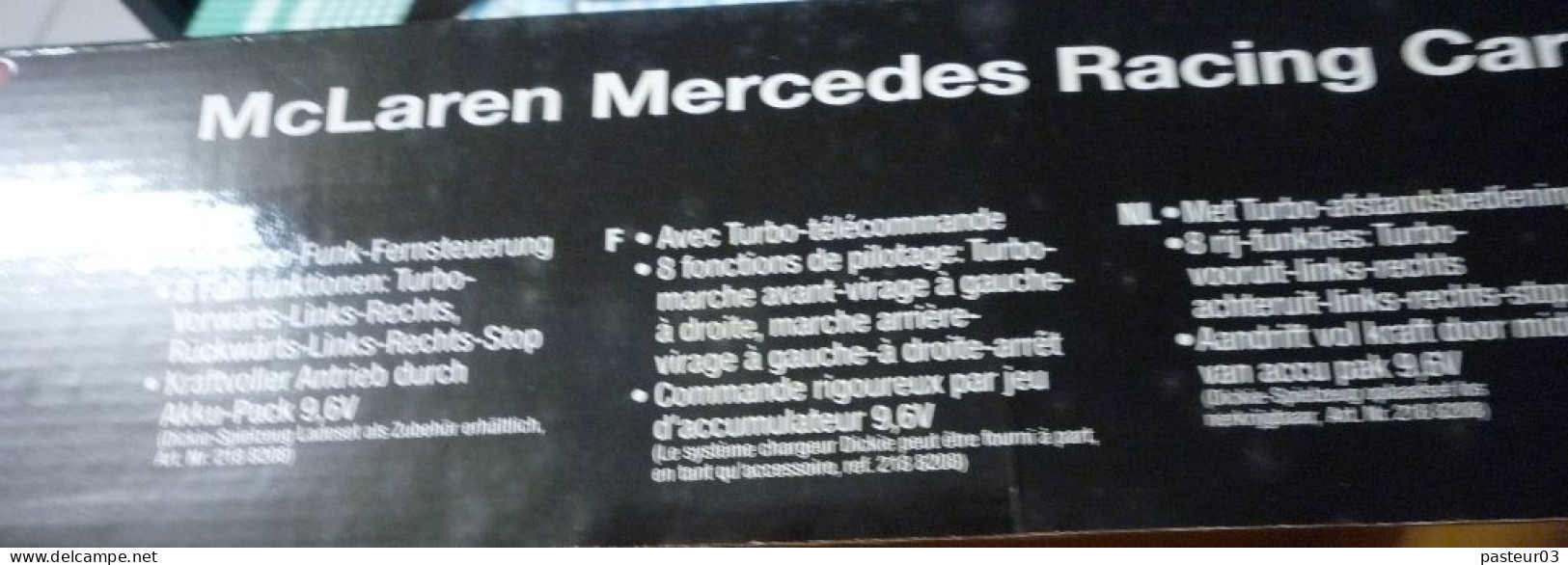 Voiture Téléguidée Mc Laren Mercedes Rare Loctite Colles Marque DICKIE SPIELZEUG Ref. 19 336 - Reclame - Alle Merken