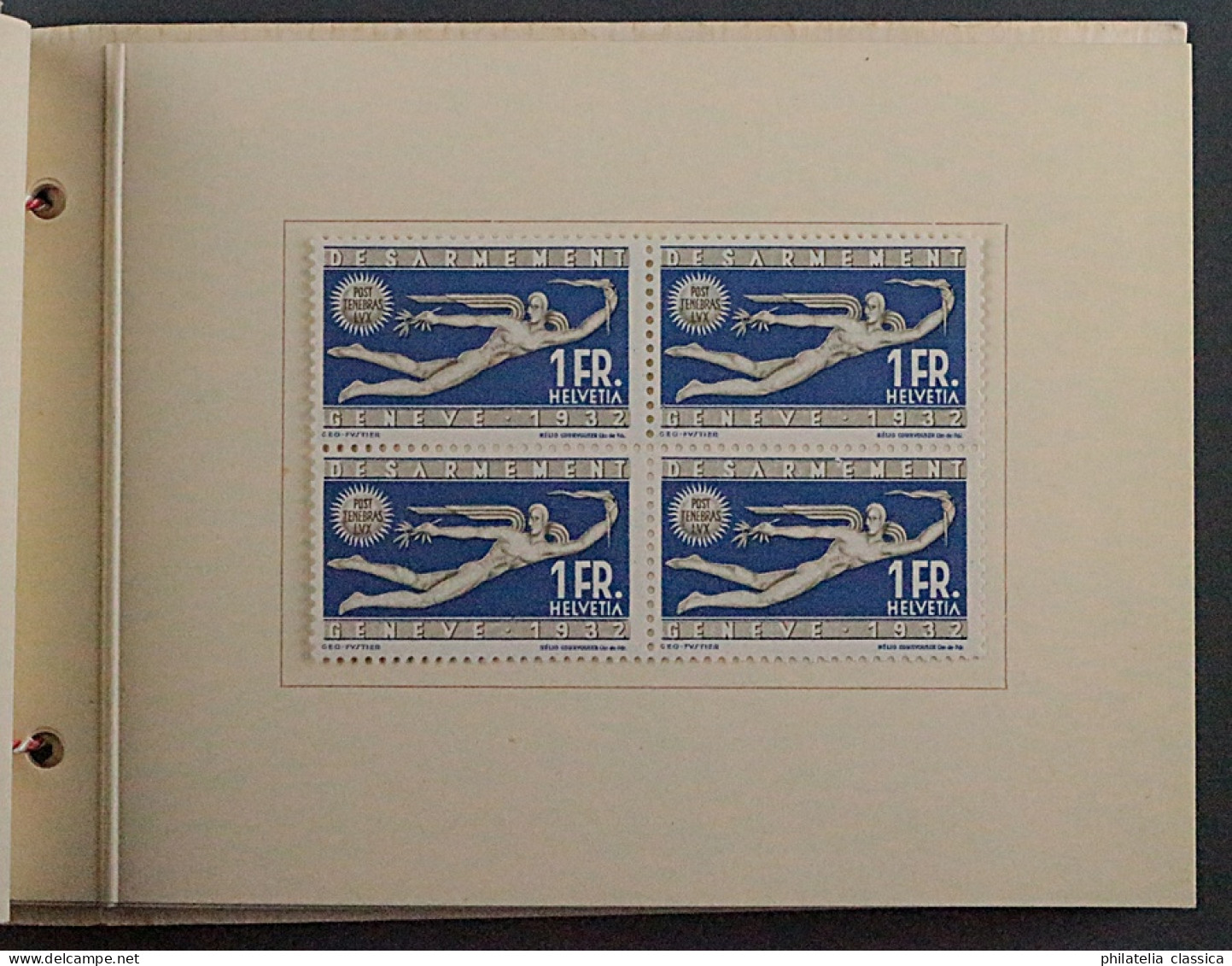 1932, SCHWEIZ Abrüstungskonferenz Offizieller Folder, Marken: 1128,-SFr, SELTEN - Nuevos