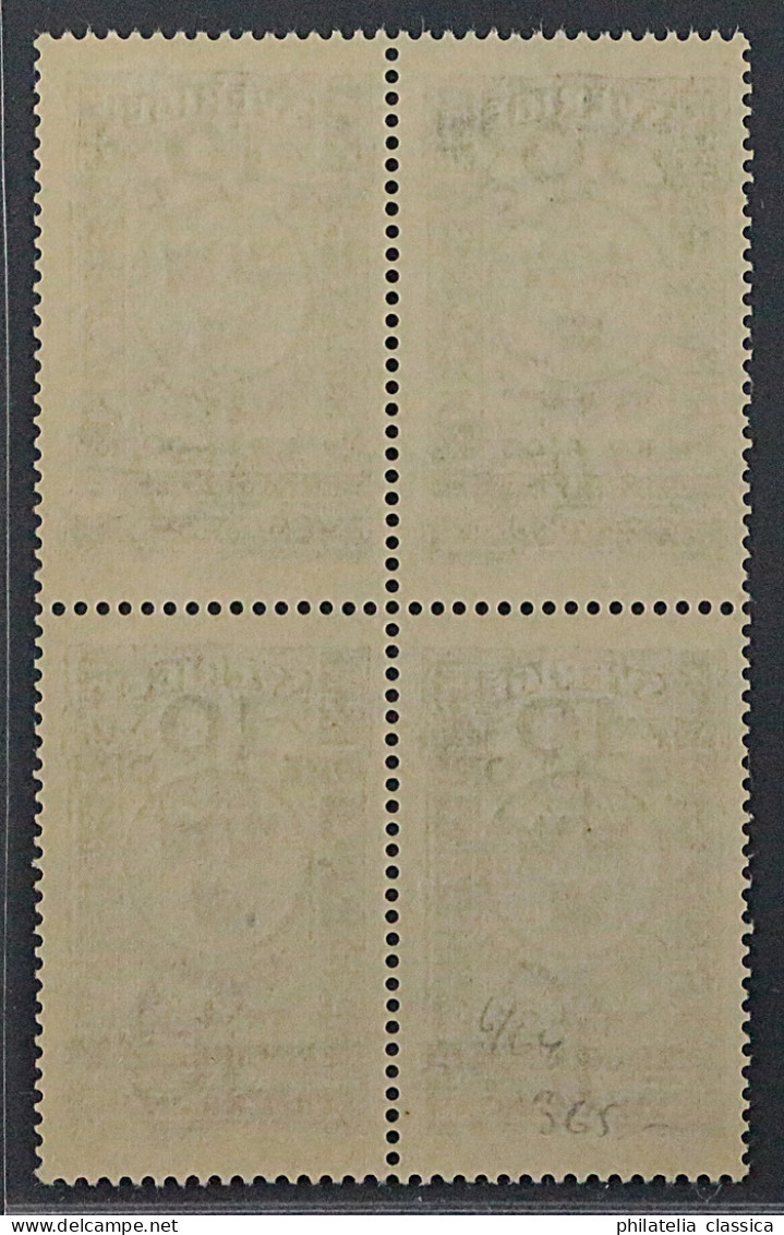 1916, SCHWEDEN 96 ** Landsturm 4,90 Kr. Postfrischer VIERERBLOCK, Selten, 960,-€ - Ongebruikt