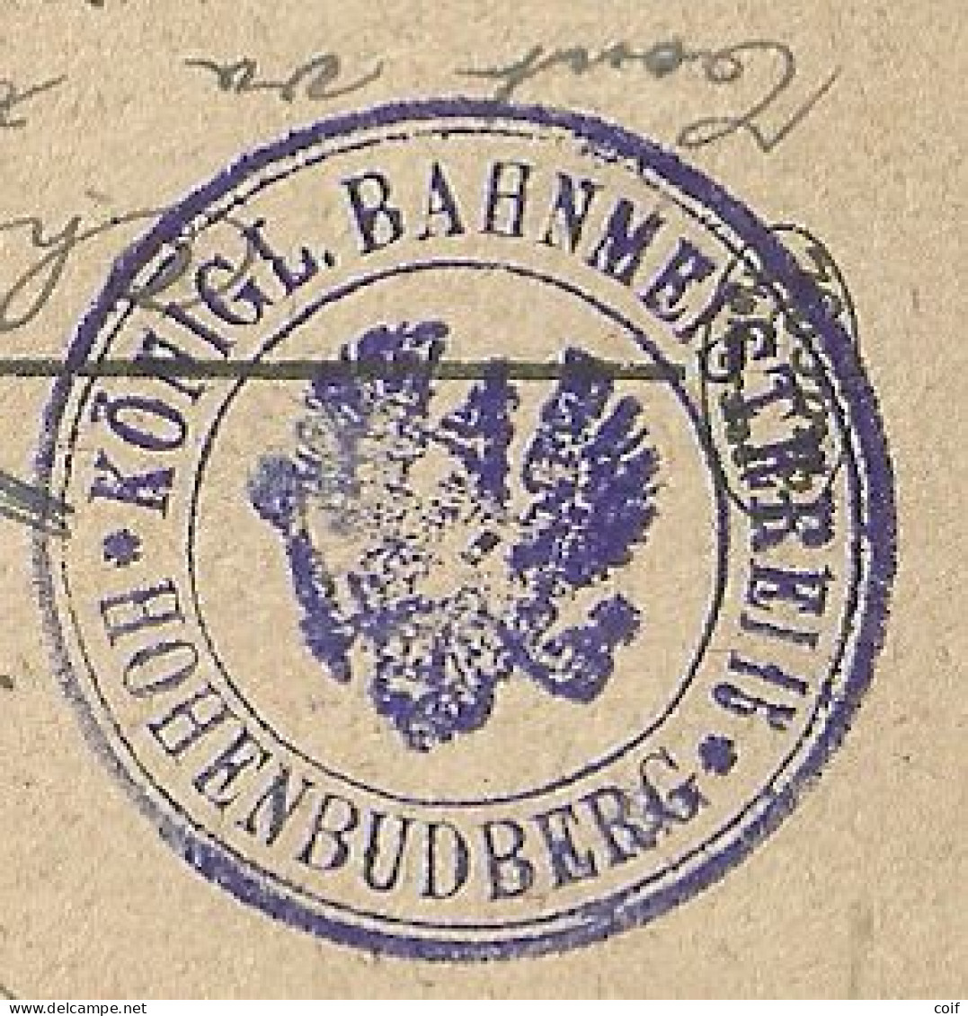 Kaart Stempel PMB 1 Op 29/10/23 Met Stempel KONIGL.BAHNMEISTEREI 15 / HOHENBUDBERG - Brieven En Documenten