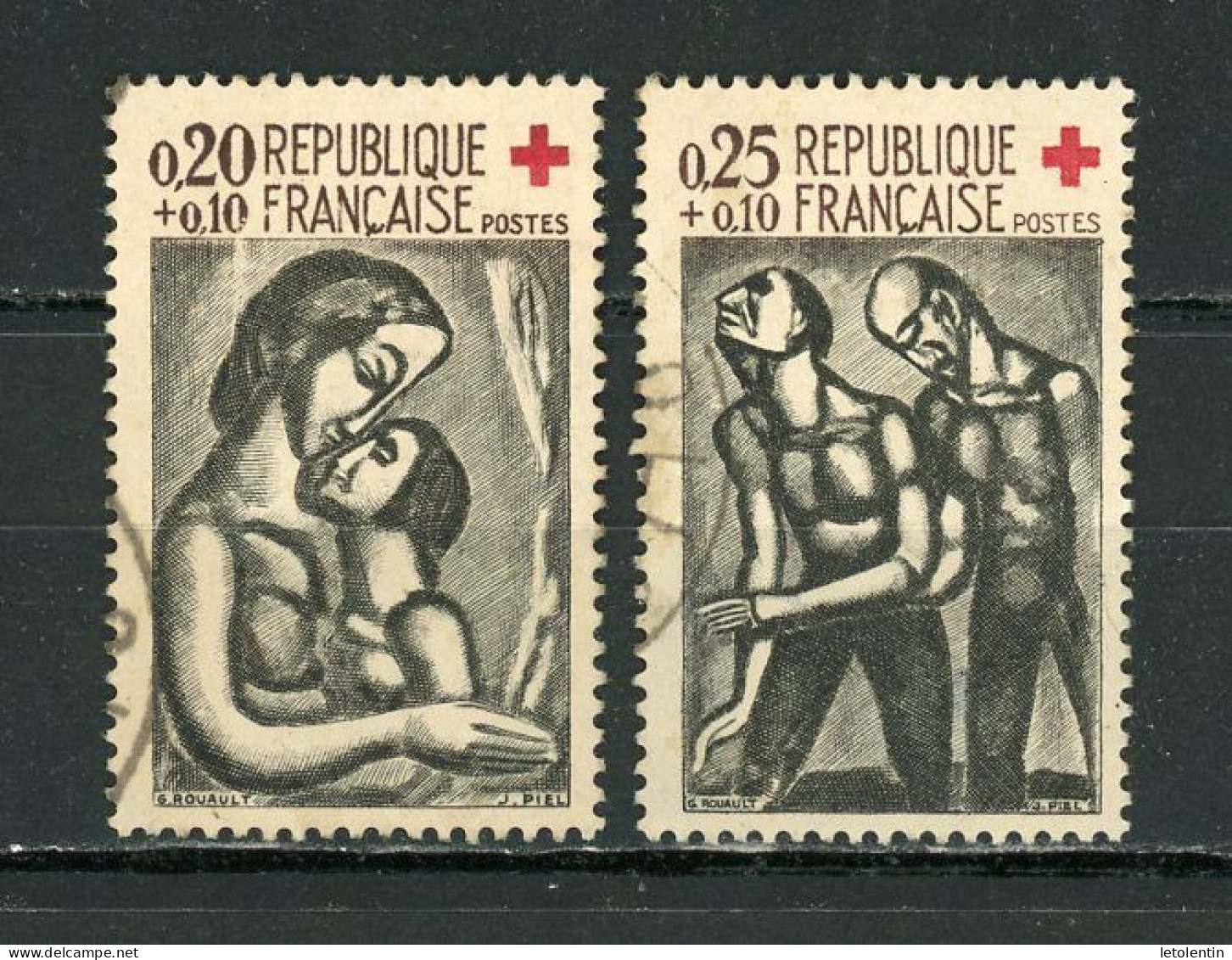 FRANCE - CROIX ROUGE - N° Yvert 1323/4 Obli. - Used Stamps