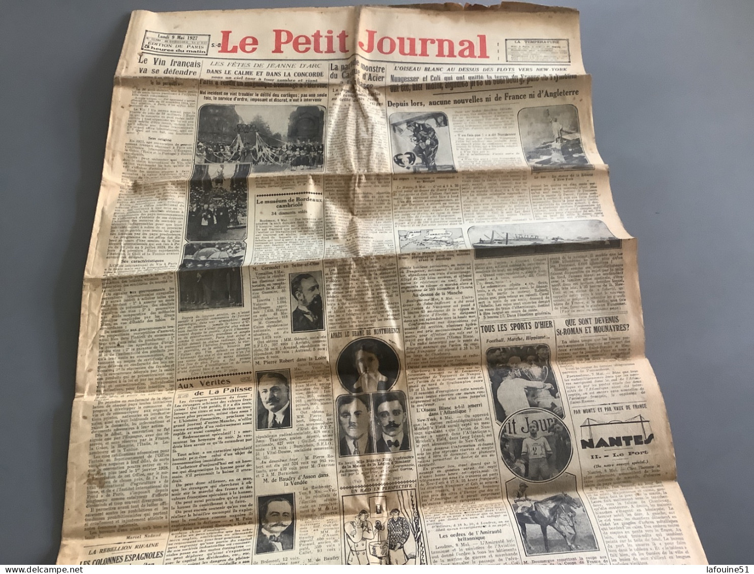 LE PETIT JOURNAL.  1927.        NUNGESSER. - Altri & Non Classificati