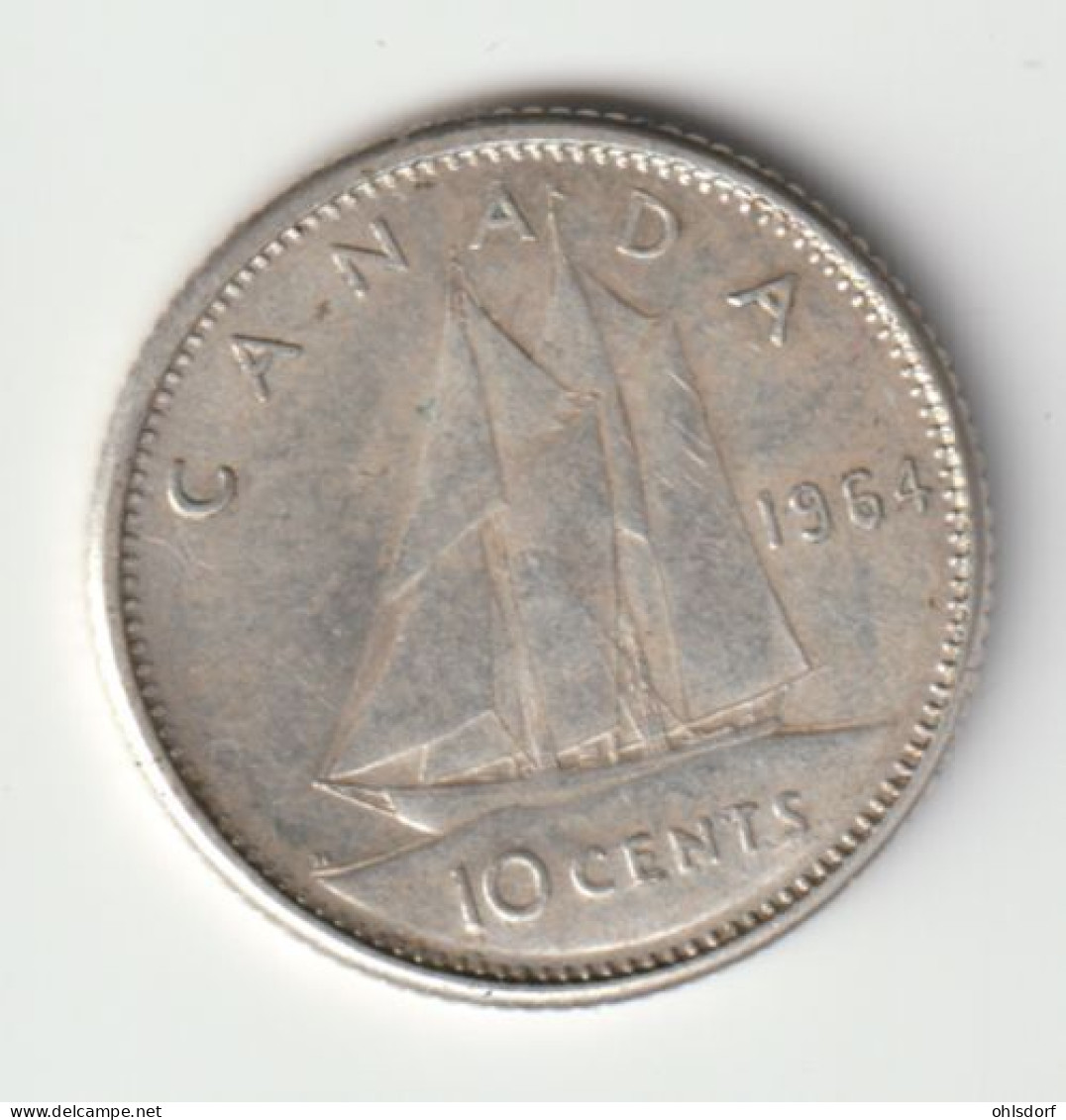 CANADA 1964: 10 Cents, Silver, KM 51 - Canada