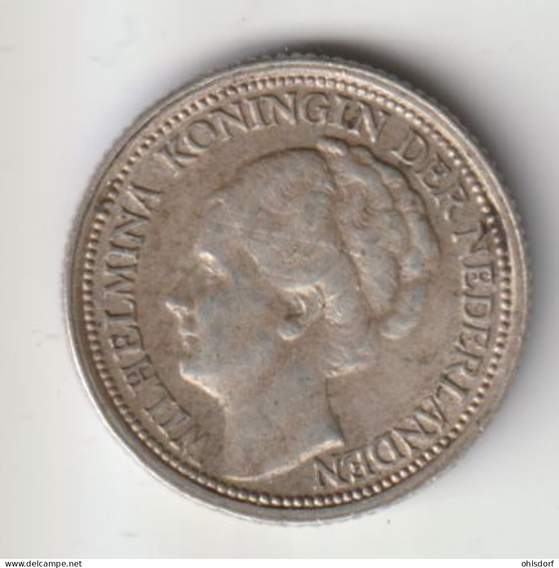 NEDERLAND 1939: 10 Cents, Silver, KM 164 - 10 Centavos