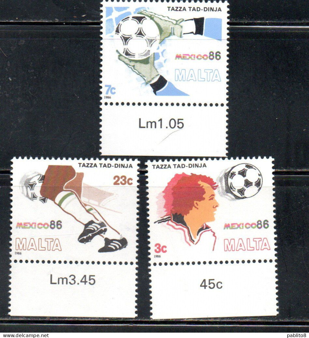 MALTA 1986 WORLD CUP SOCCER MEXICO 86 FOOTBALL CHAMPIONSHIPS COPPA MONDIALE DI CALCIO MESSICO COMPLETE SET SERIE MNH - Malta