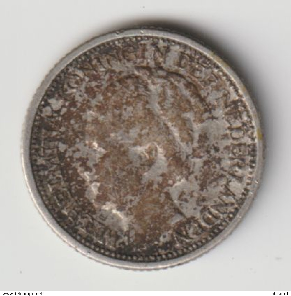 NEDERLAND 1941: 10 Cents, Silver, KM 164 - 10 Cent