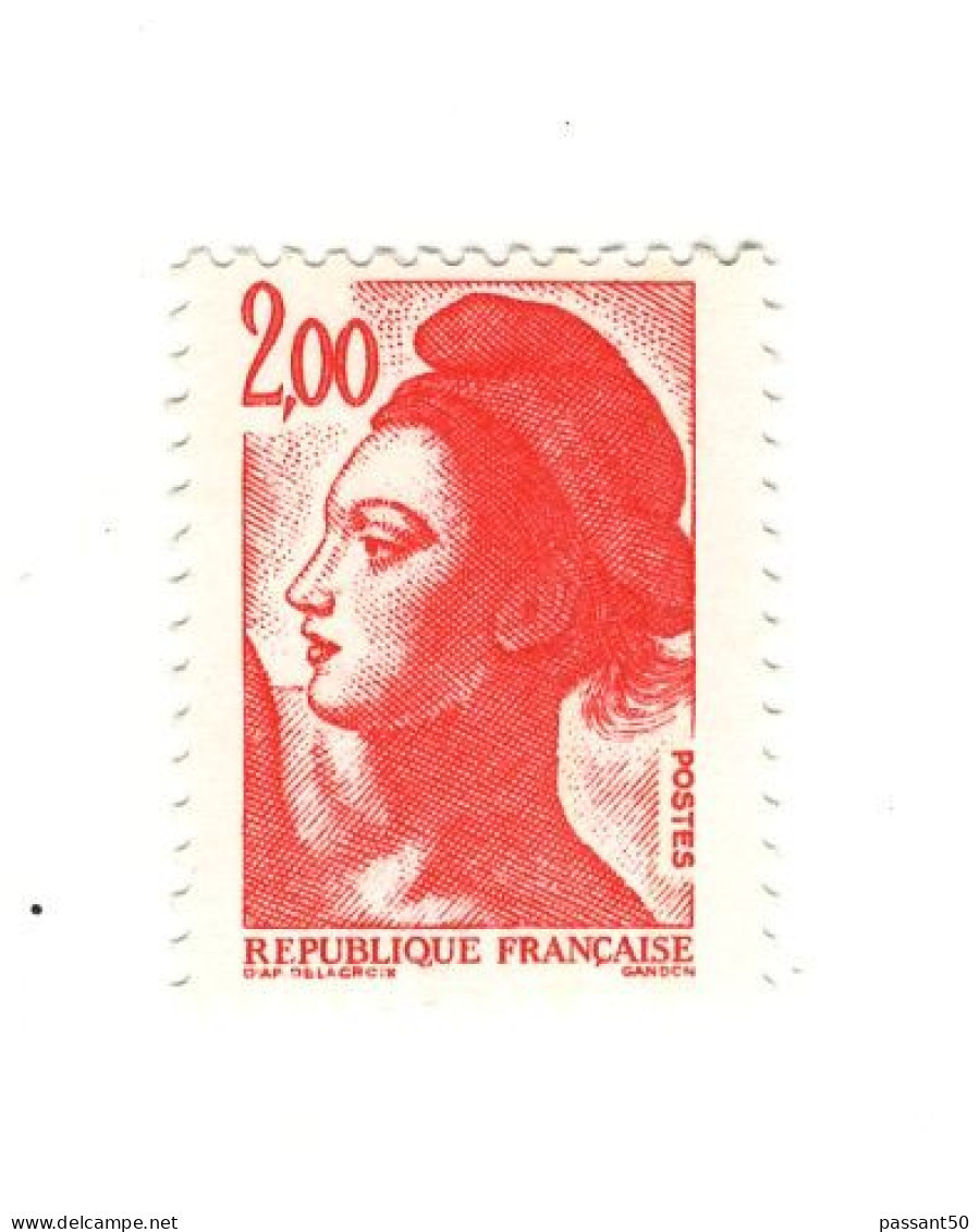 Liberté 2fr Rouge YT 2274d Avec GOMME MATE. Pas Courant, Voir Le Scan. Cote YT : 4€. - Unused Stamps