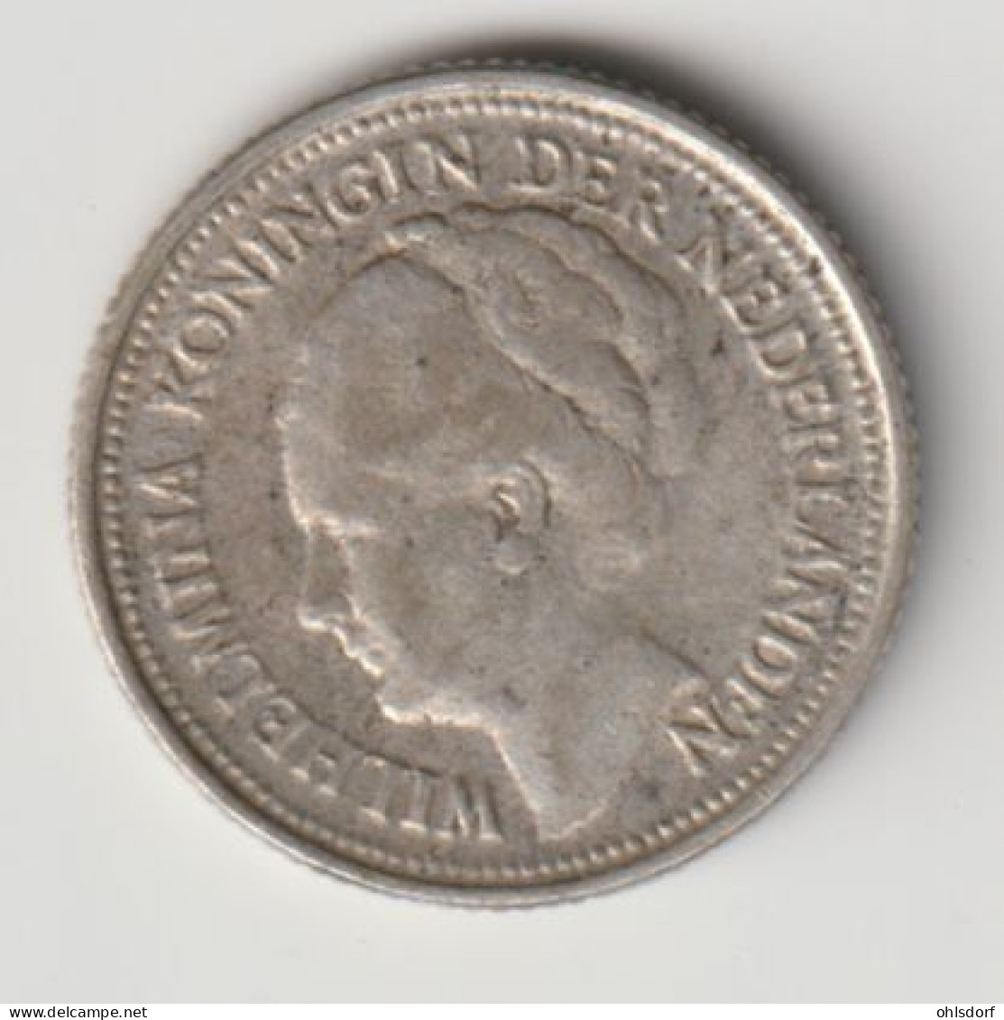 NEDERLAND 1936: 10 Cents, Silver, KM 164 - 10 Centavos