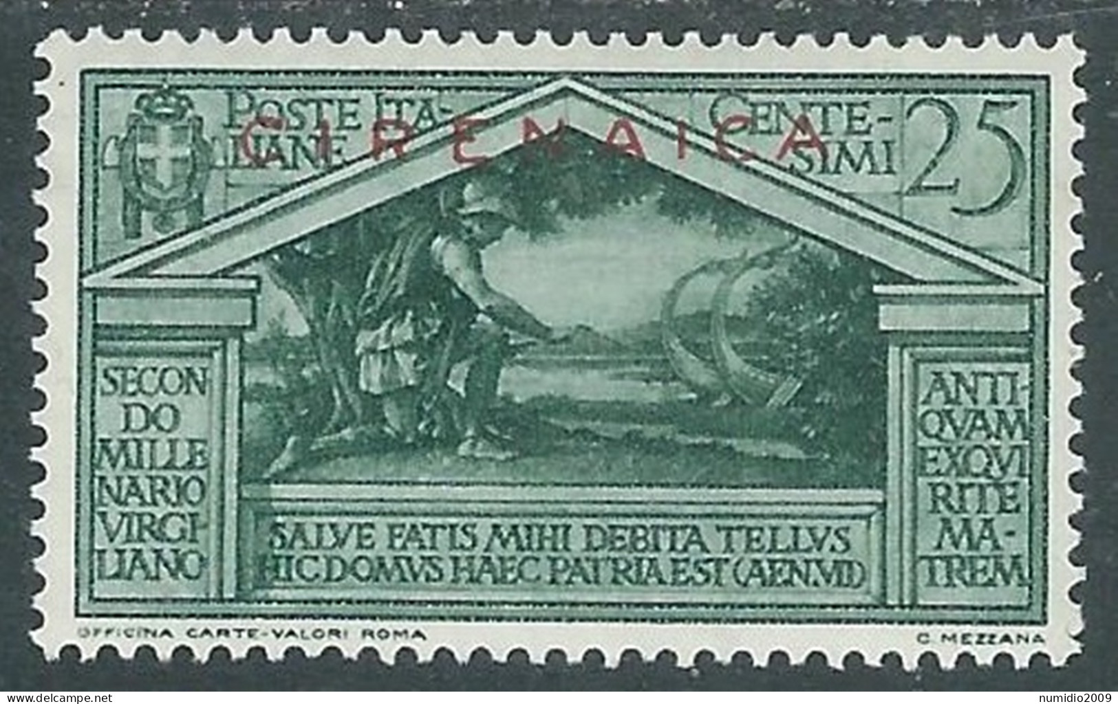 1930 CIRENAICA VIRGILIO 25 CENT MH * - P41-9 - Cirenaica