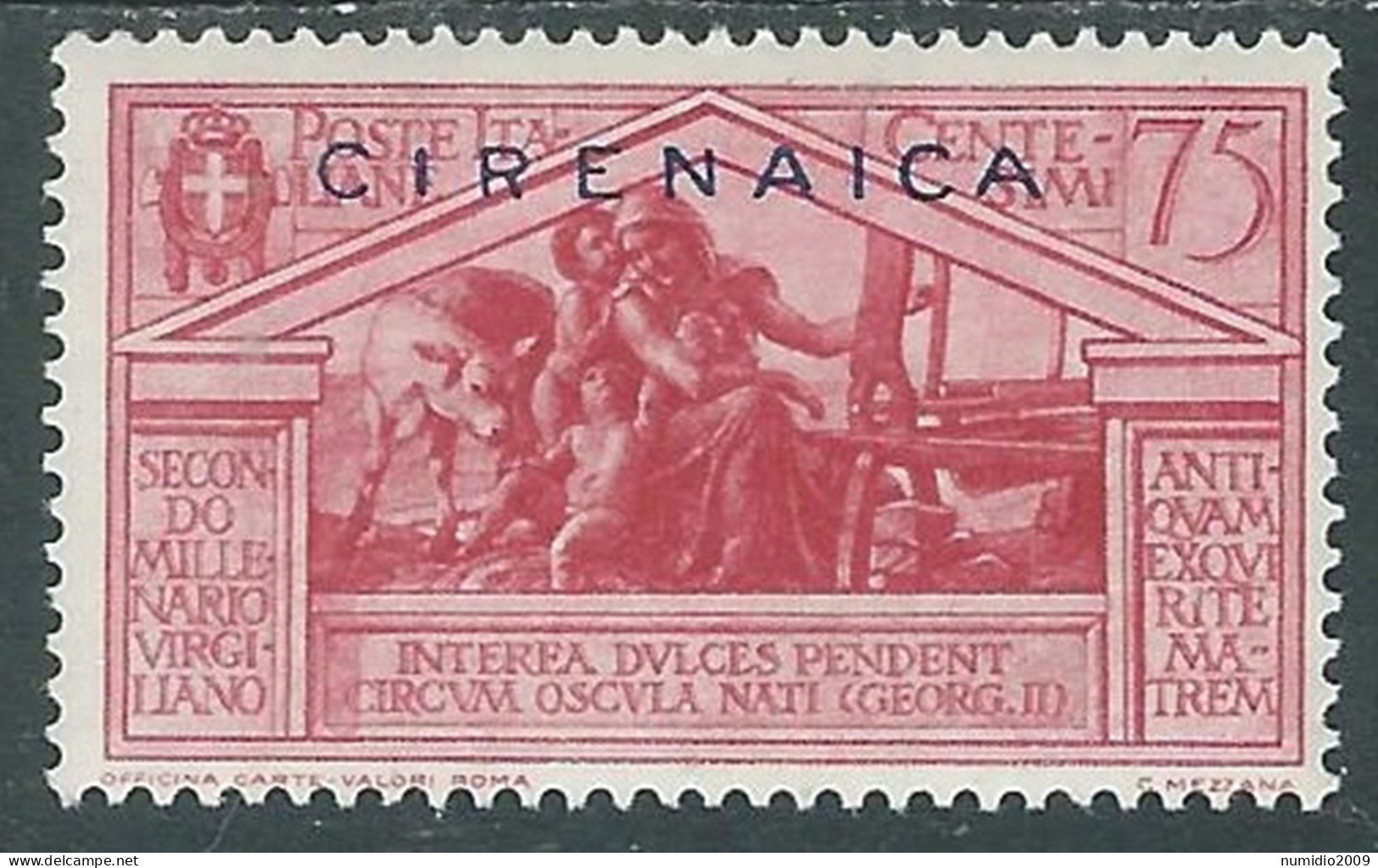 1930 CIRENAICA VIRGILIO 75 CENT MH * - P41-9 - Cirenaica